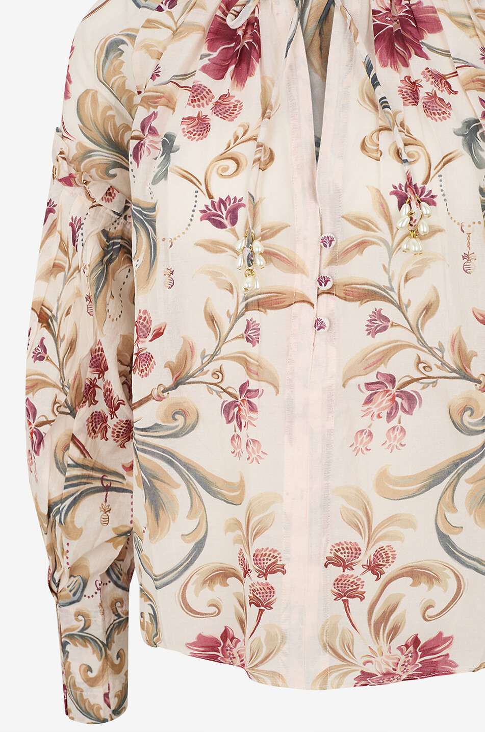 FARM RIO Geblümte Baumwollbluse Royal Garden Damen BUNT 3