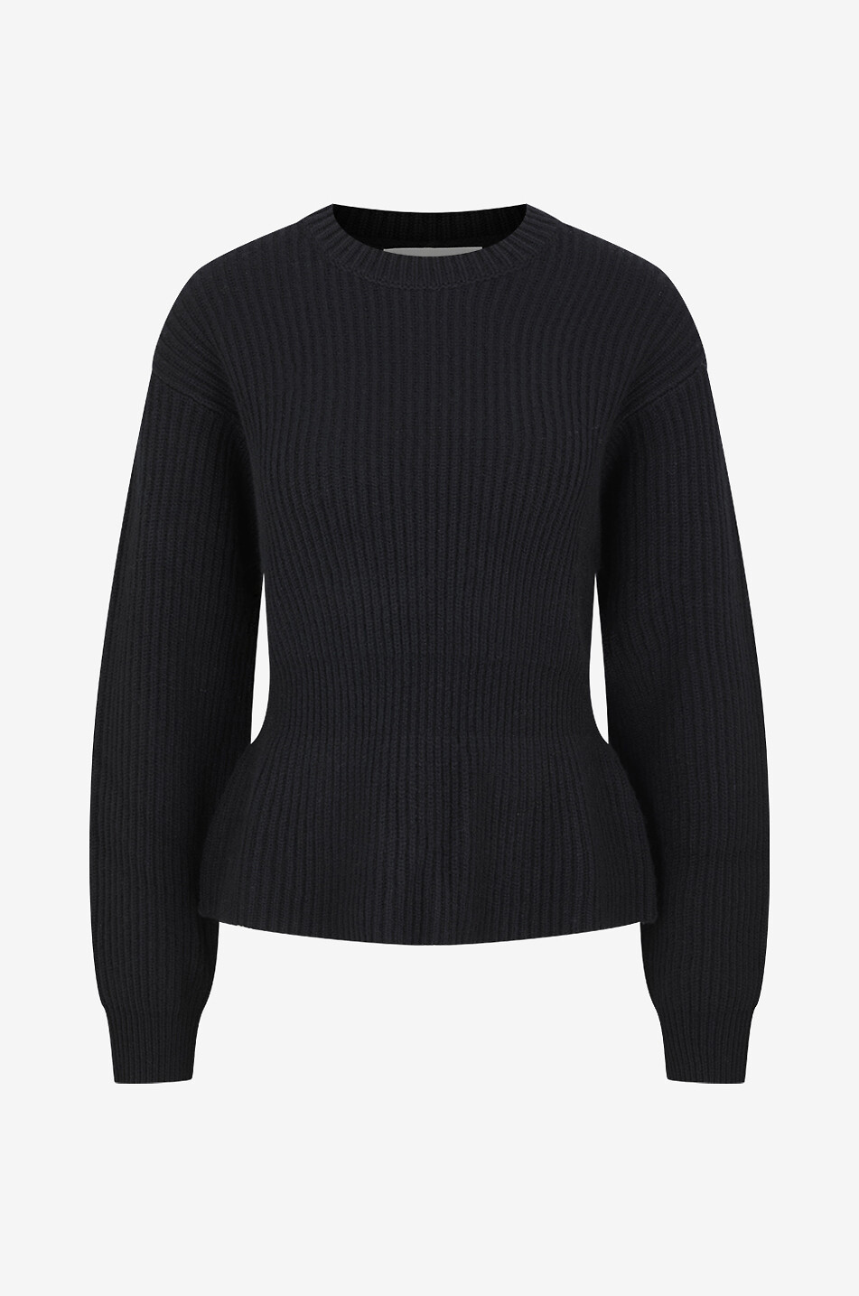 LISA YANG Gerippter Kaschmirpullover mit Schoss Miriella Damen SCHWARZ 1