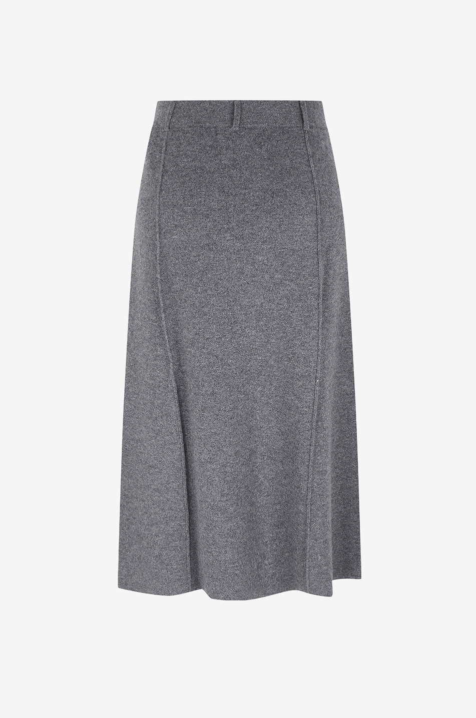 LISA YANG Ruthie cashmere flared midi knit skirt Women DARK GREY 2