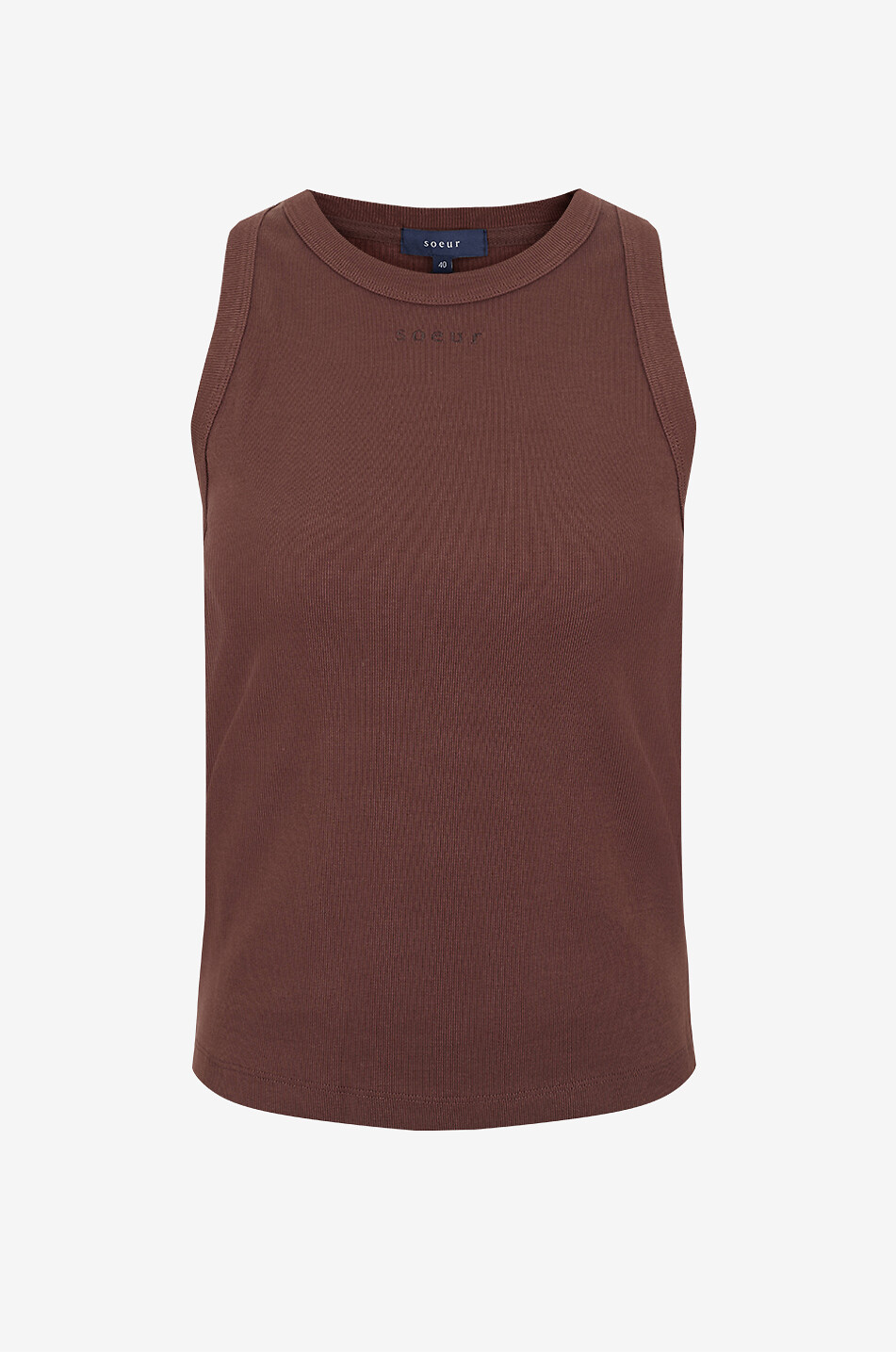 SOEUR Top sans manches en coton biologique Dolly Femme MARRON 1