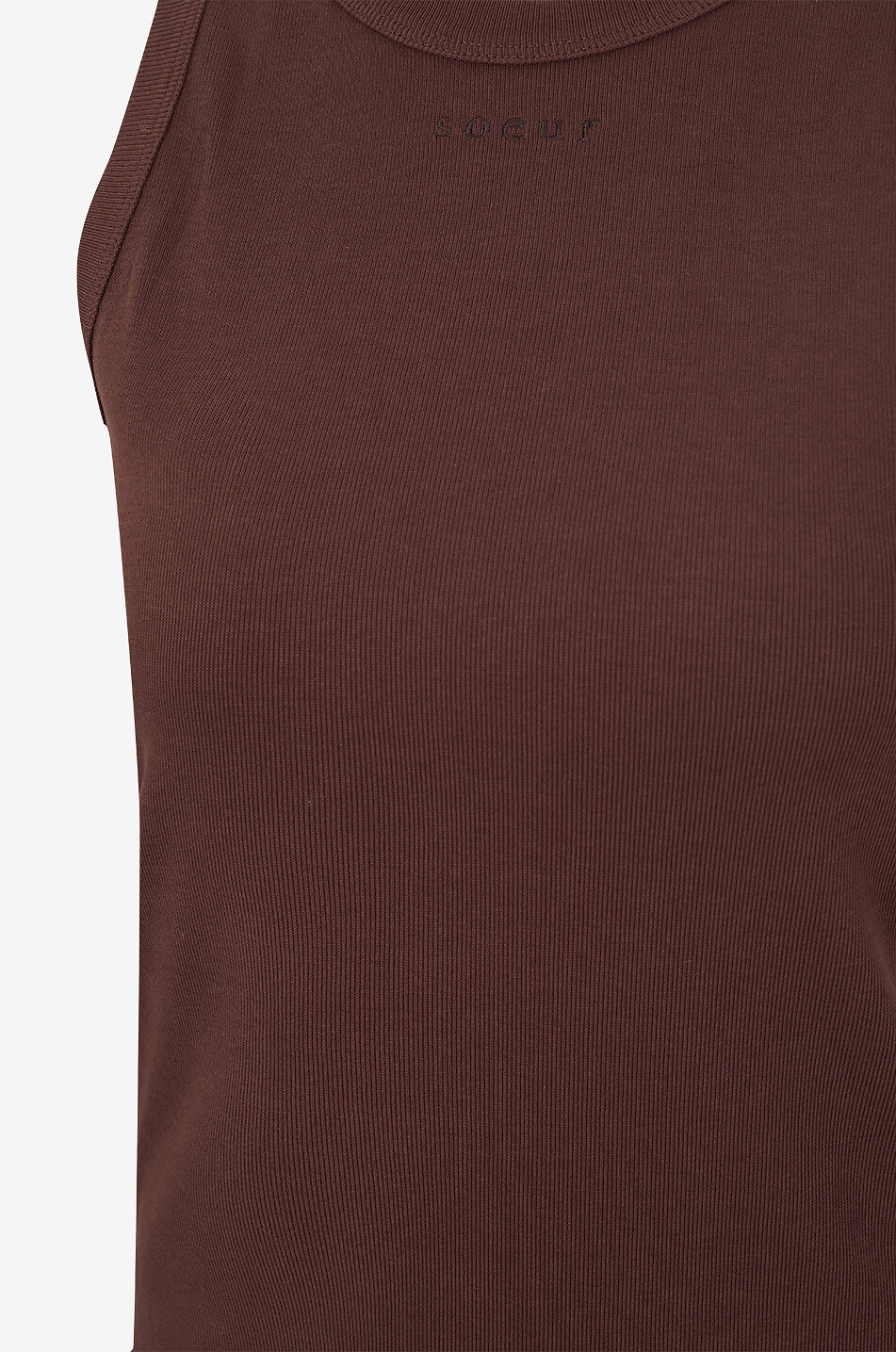 SOEUR Top sans manches en coton biologique Dolly Femme MARRON 3