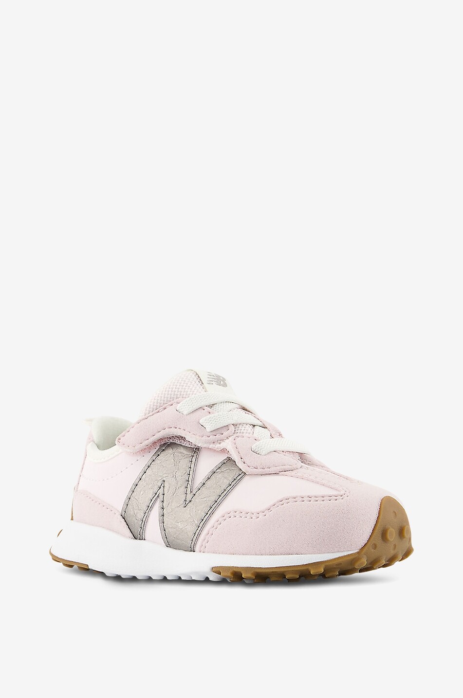 NEW BALANCE 327 NEW-B girl's logo Velcro strap low-top sneakers Girl LIGHT PINK 1