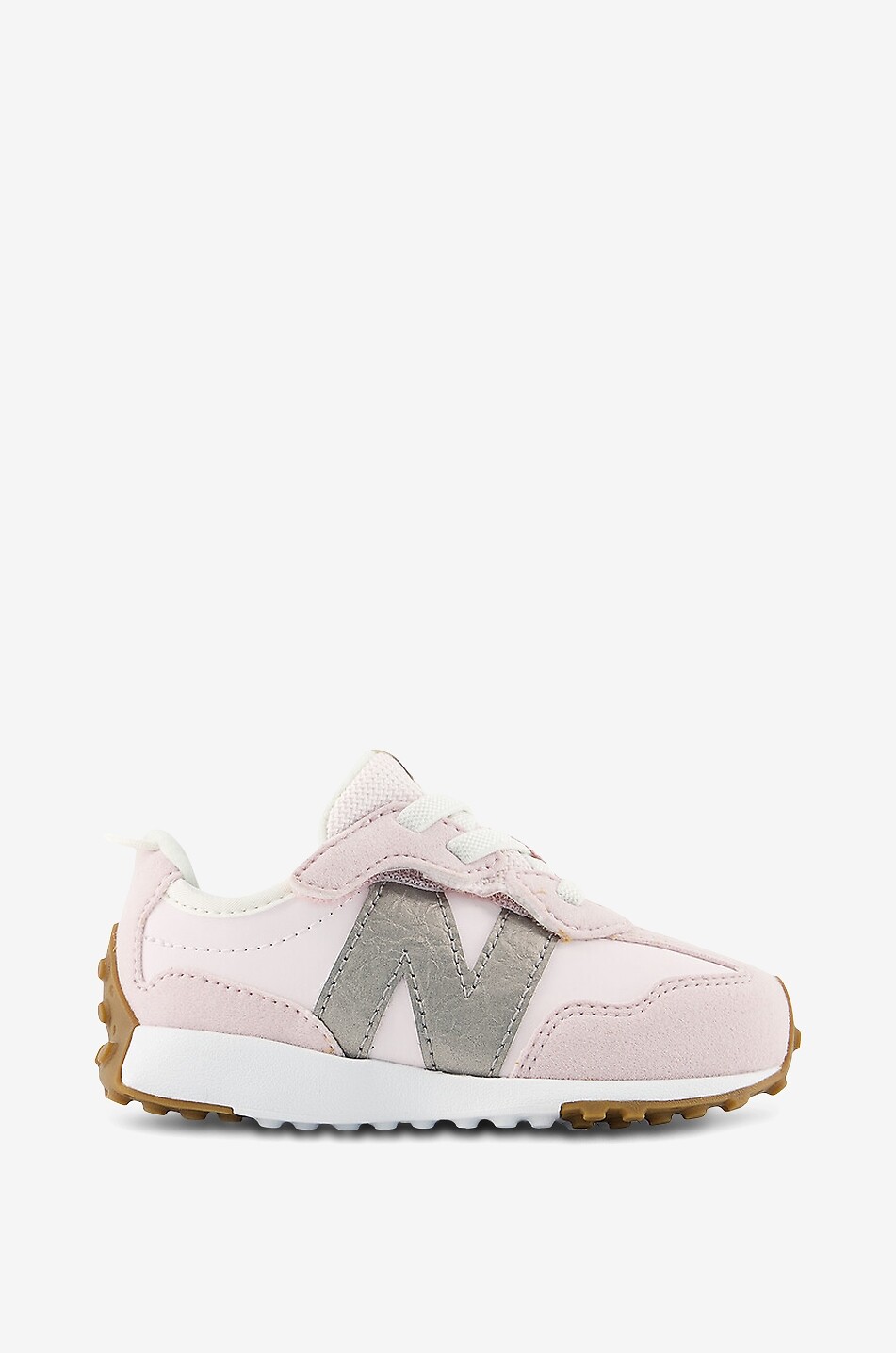 NEW BALANCE 327 NEW-B girl's logo Velcro strap low-top sneakers Girl LIGHT PINK 2