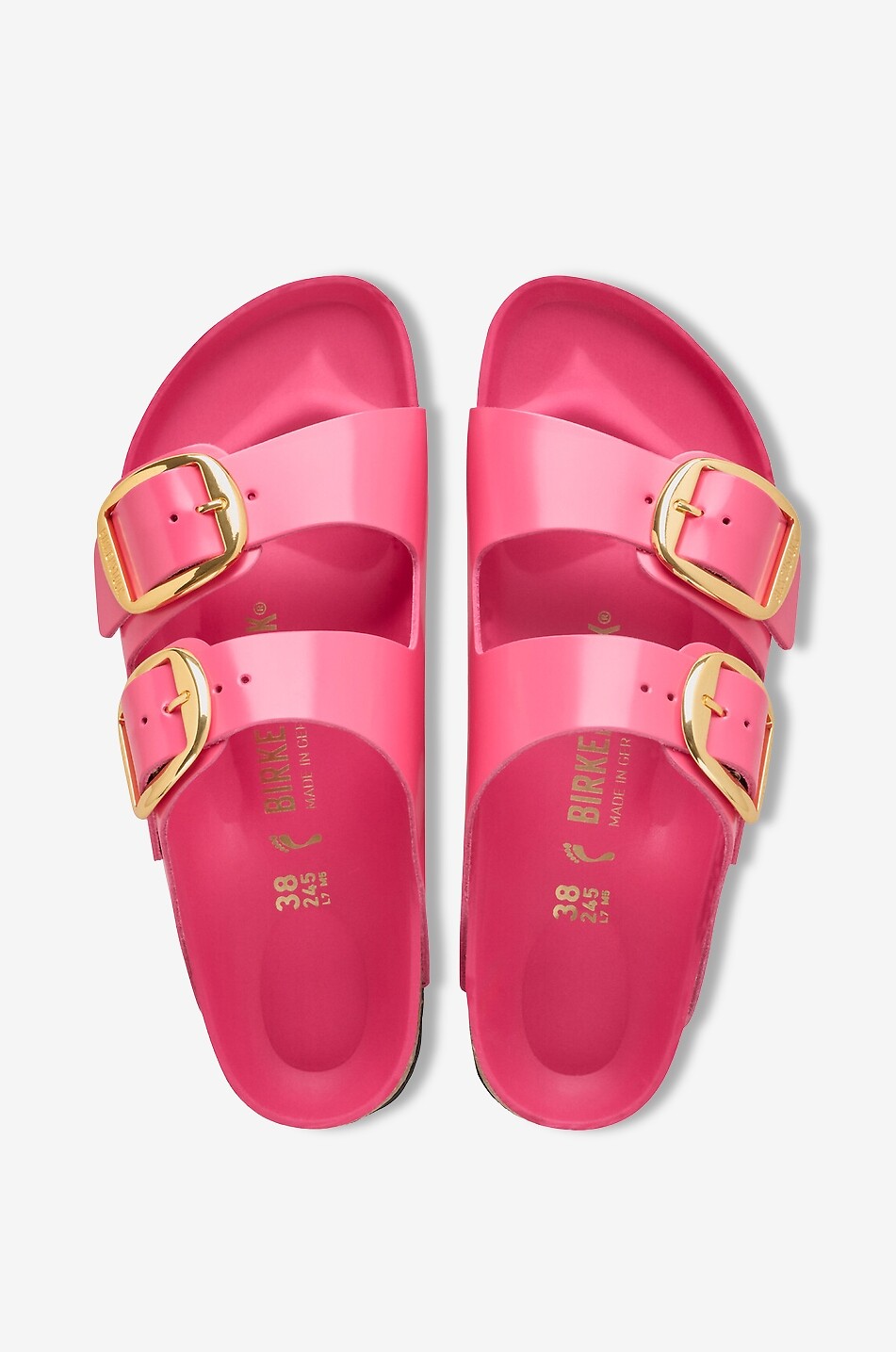 BIRKENSTOCK Arizona Big Buckle flat patent leather sandals Women DARK PINK 3