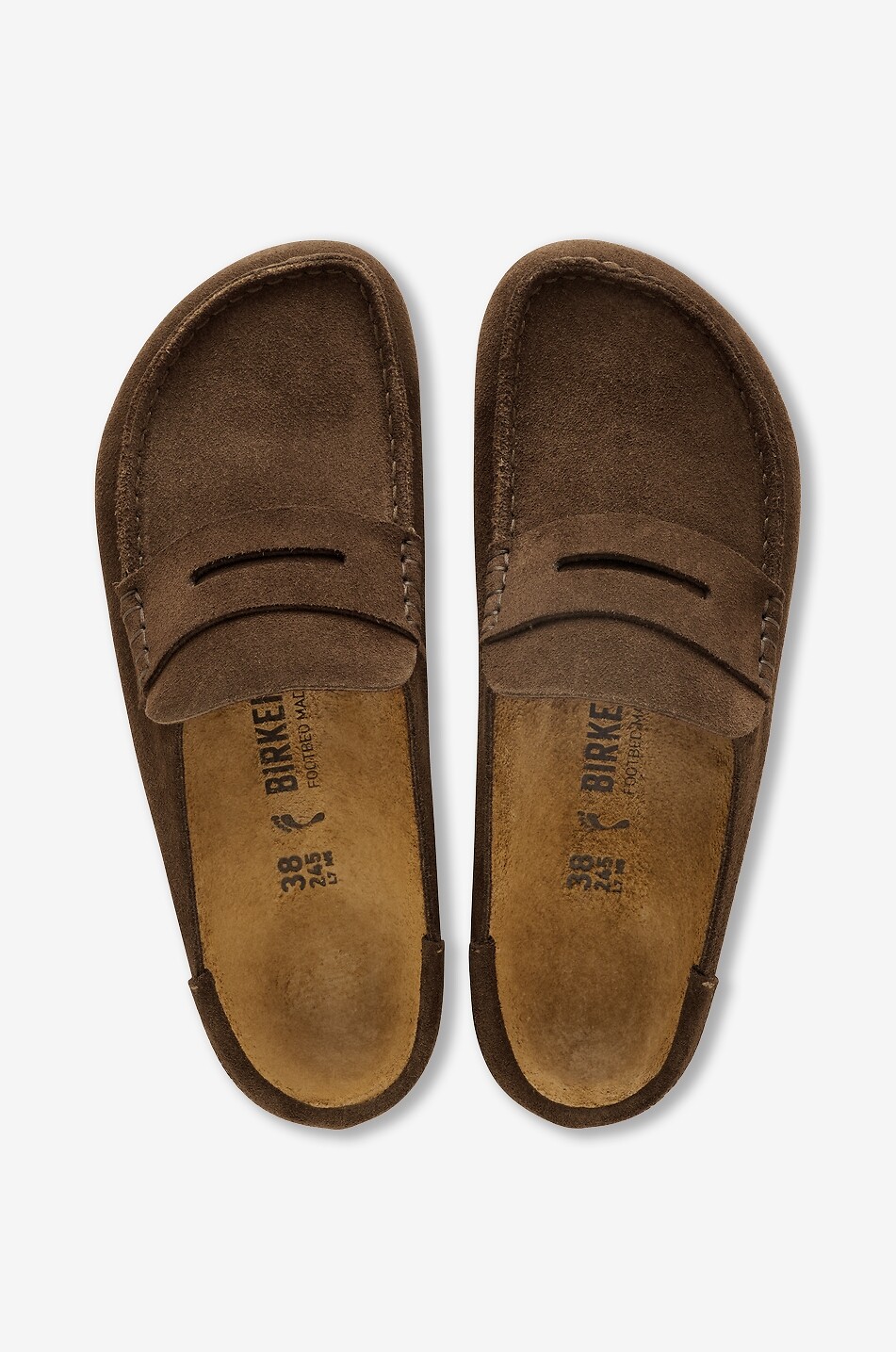 BIRKENSTOCK Sabot esprit mocassin en daim Naples Wrapped Femme MARRON FONCÉ 6