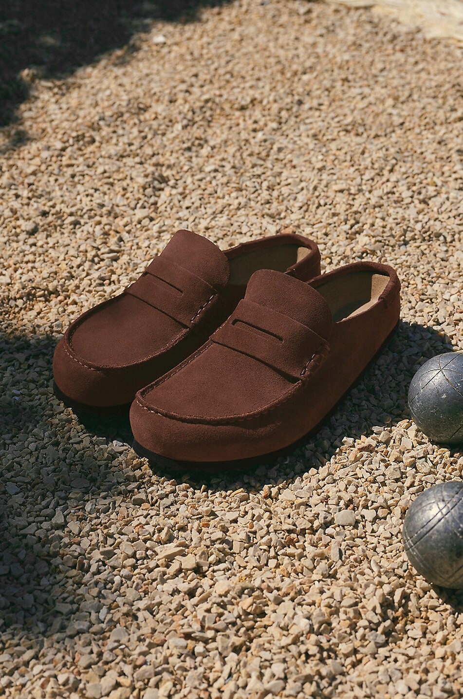 BIRKENSTOCK Sabot esprit mocassin en daim Naples Wrapped Femme MARRON FONCÉ 5