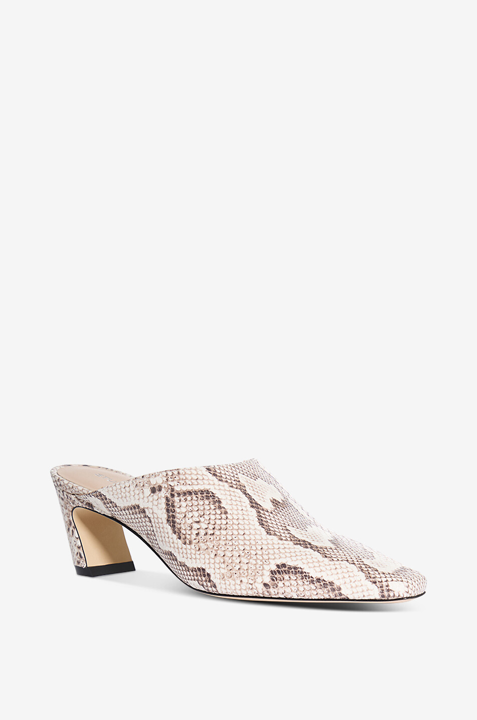 Stassi 50 python embossed leather block-heel mules