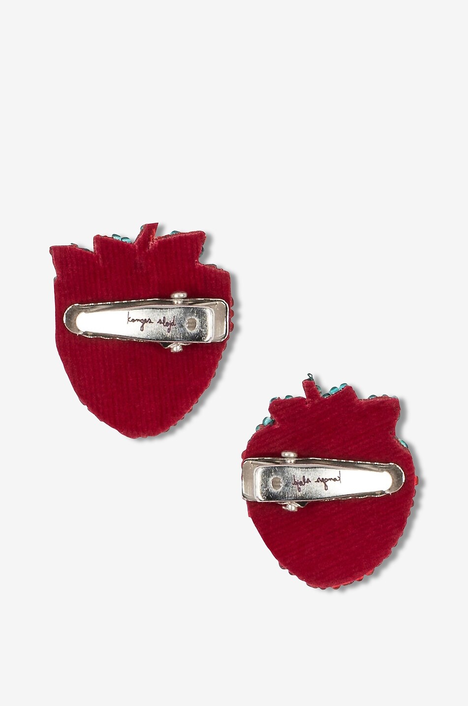 KONGES SLØJD Lot de 2 barrettes en perles de verre fille Strawberry Fille ROUGE 6