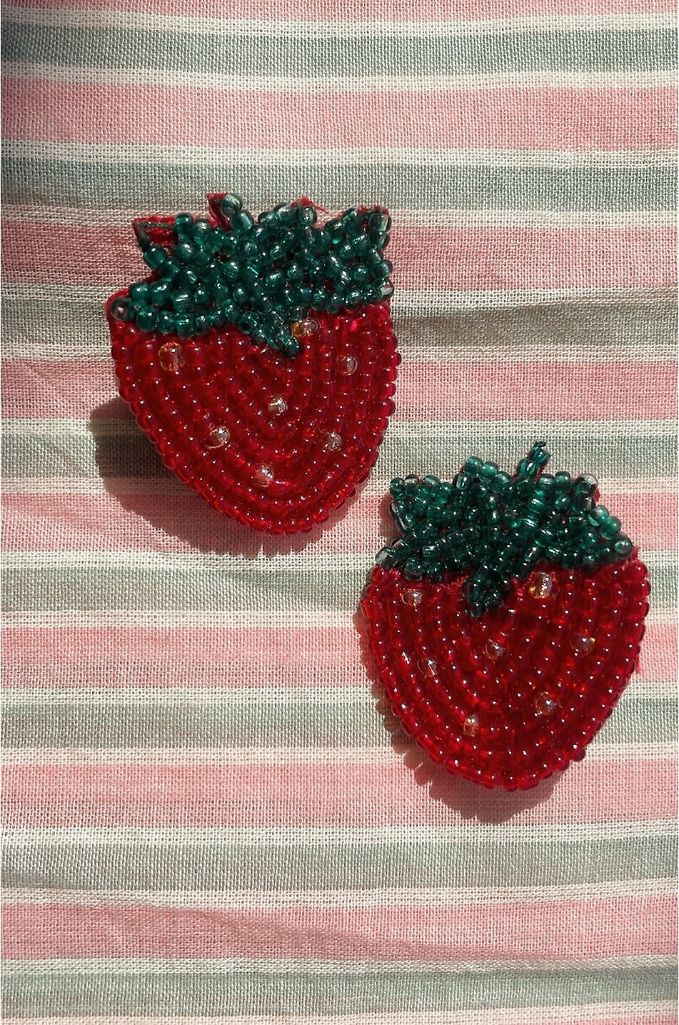 KONGES SLØJD Lot de 2 barrettes en perles de verre fille Strawberry Fille ROUGE 5