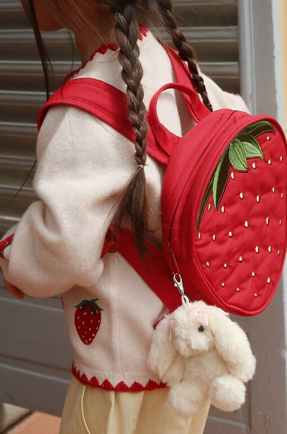 KONGES SLØJD Mini-Rucksack für Kinder Strawberry Unisex ROT 4