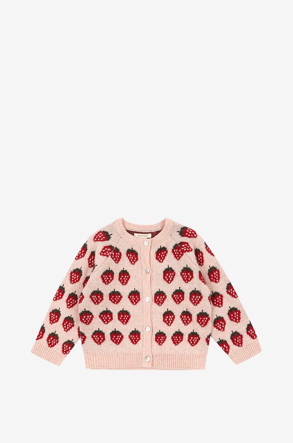 Mädchen-Cardigan aus Wollmix Belou Strawberry