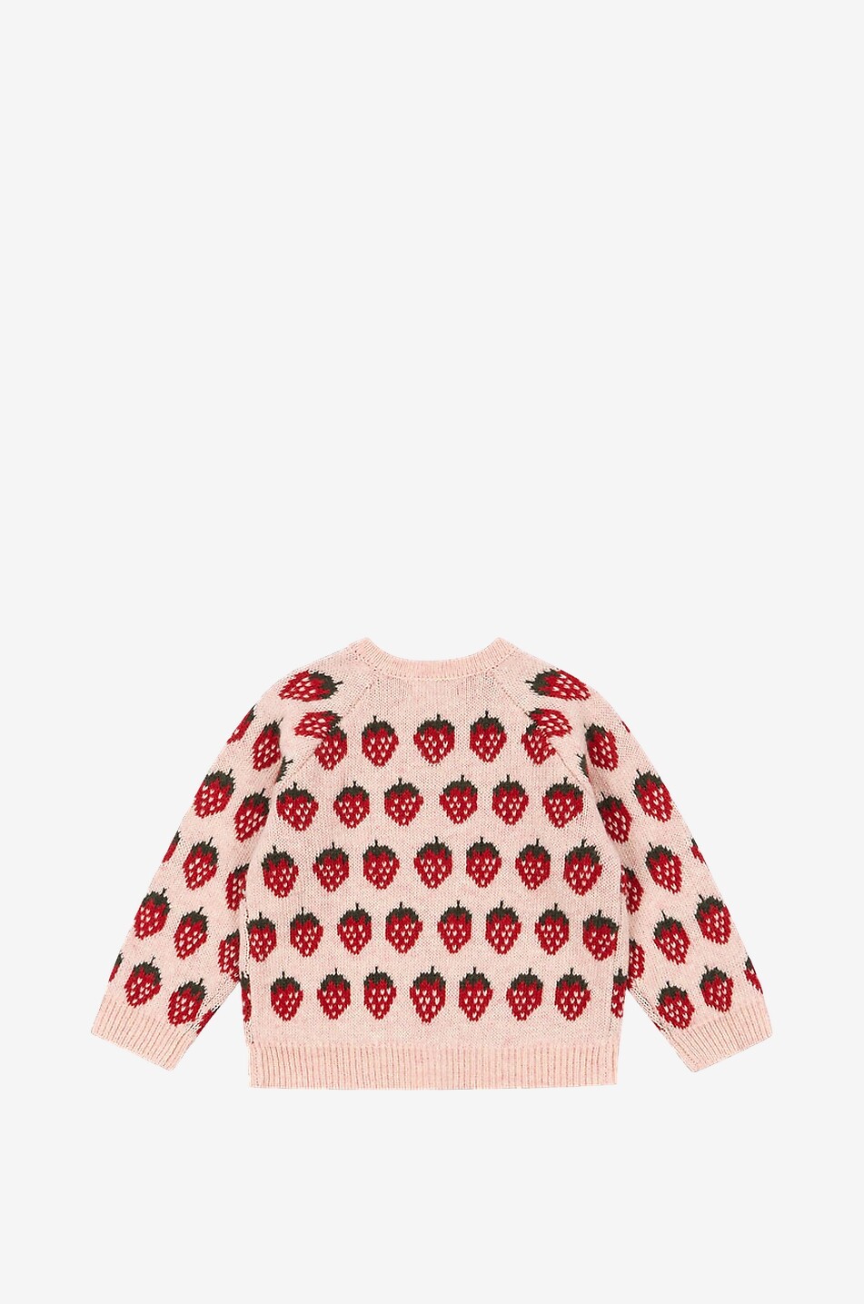 KONGES SLØJD Mädchen-Cardigan aus Wollmix Belou Strawberry Mädchen ROSA 2