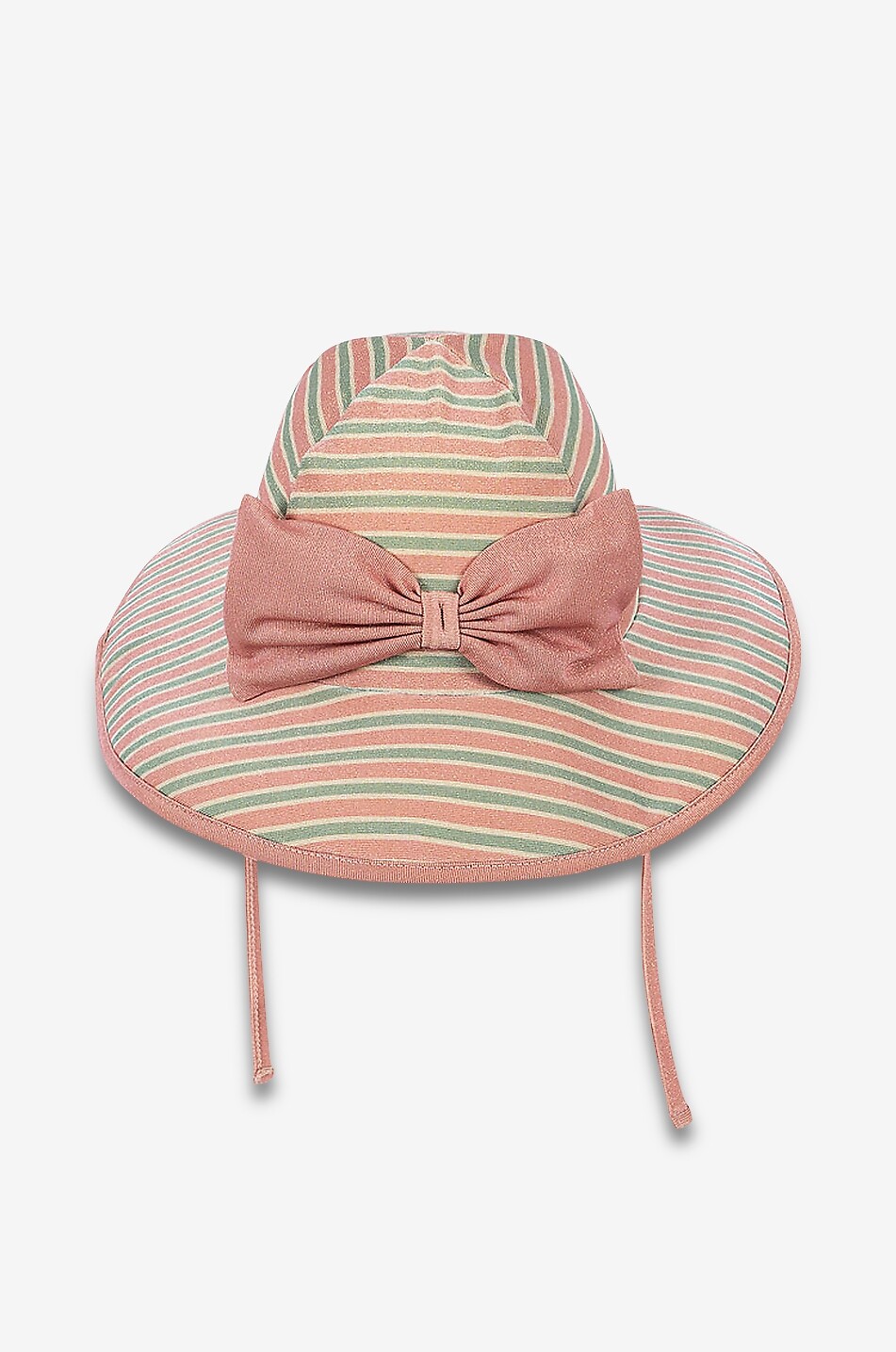KONGES SLØJD Chapeau de plage rayé à nœud  fille Bow Wow Fille ROSE 4