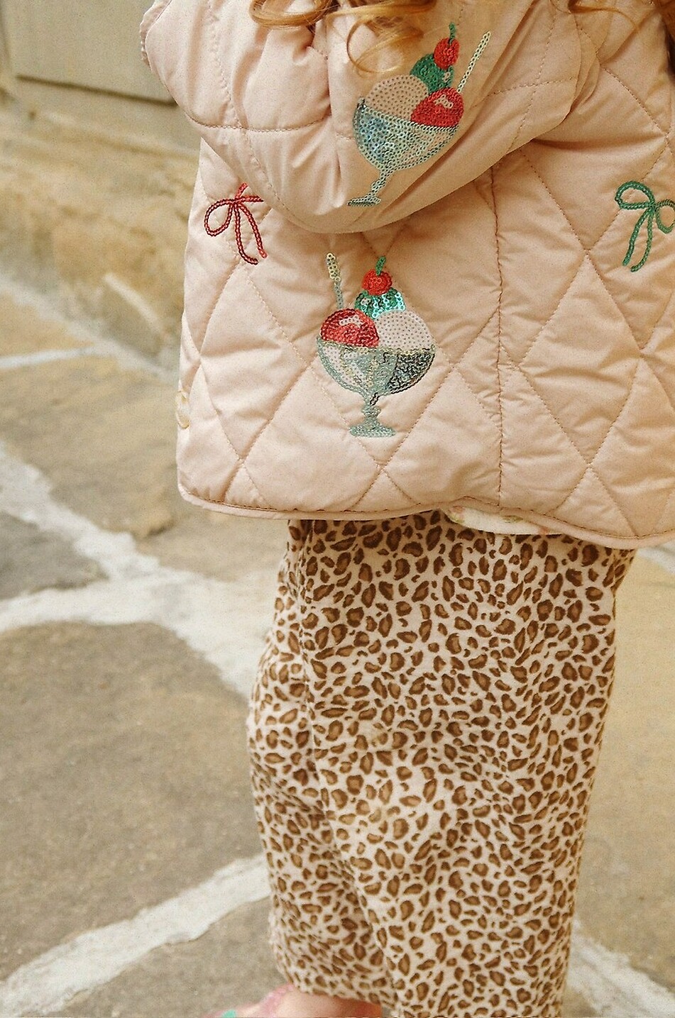 KONGES SLØJD Pantalon fille en gaze de coton imprimé Coco Fille Marron 5