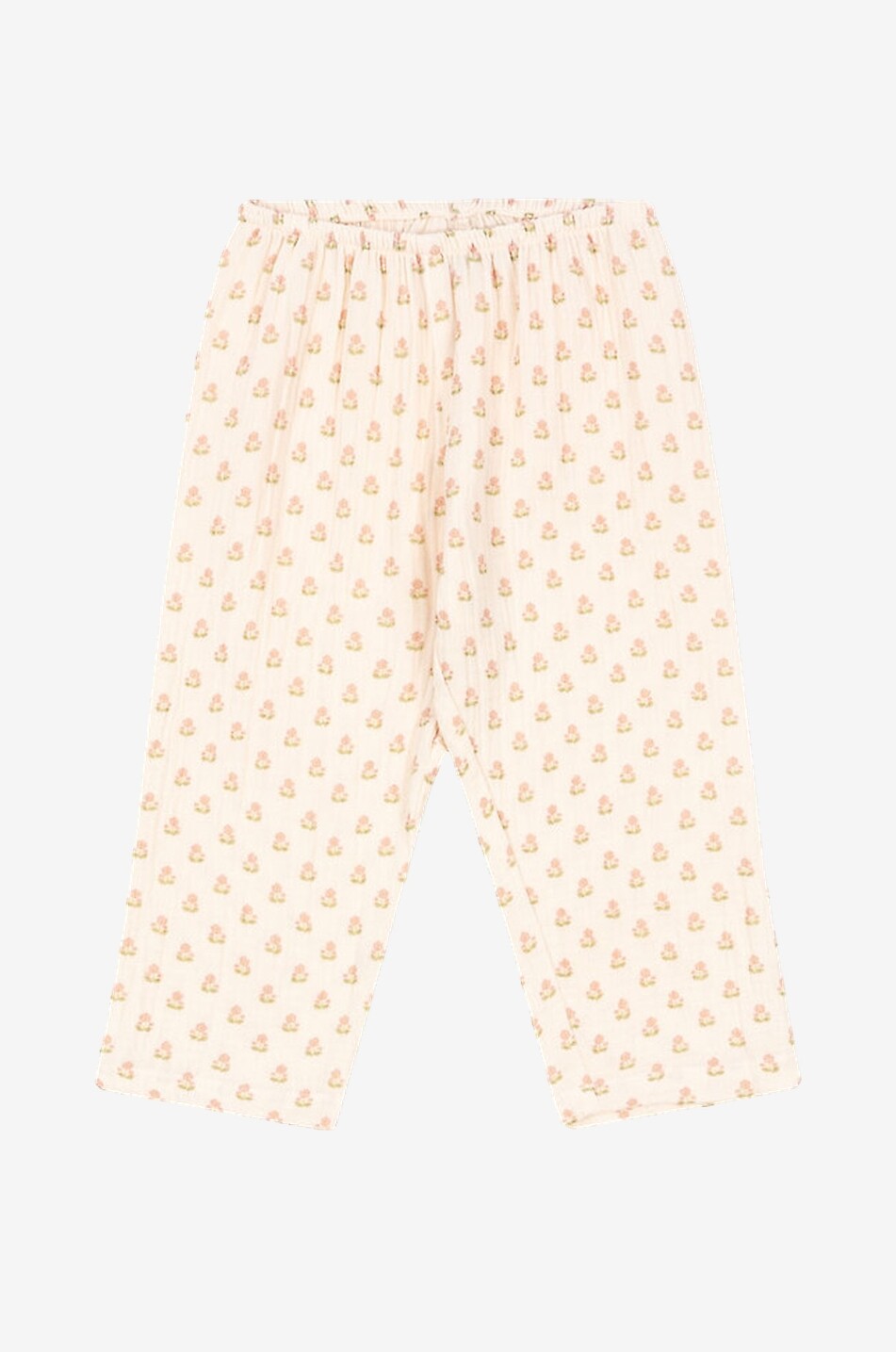 KONGES SLØJD Pantalon fille en gaze de coton imprimé Coco Fille ROSE CLAIR 1