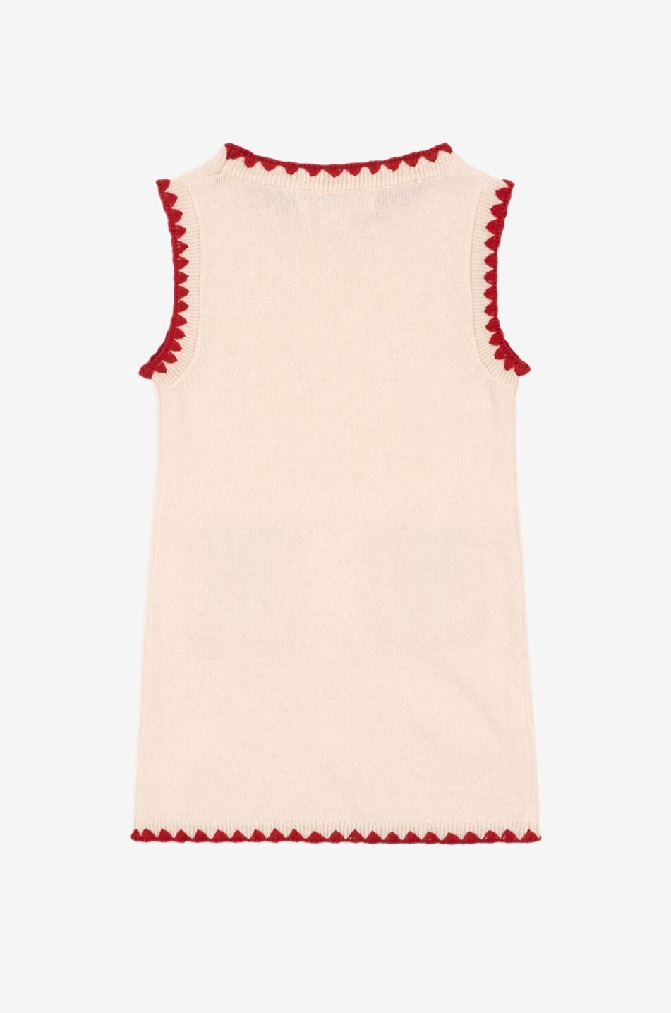 KONGES SLØJD Colette Strawberry embroidered wool knit short dress for girls Girl LIGHT PINK 2