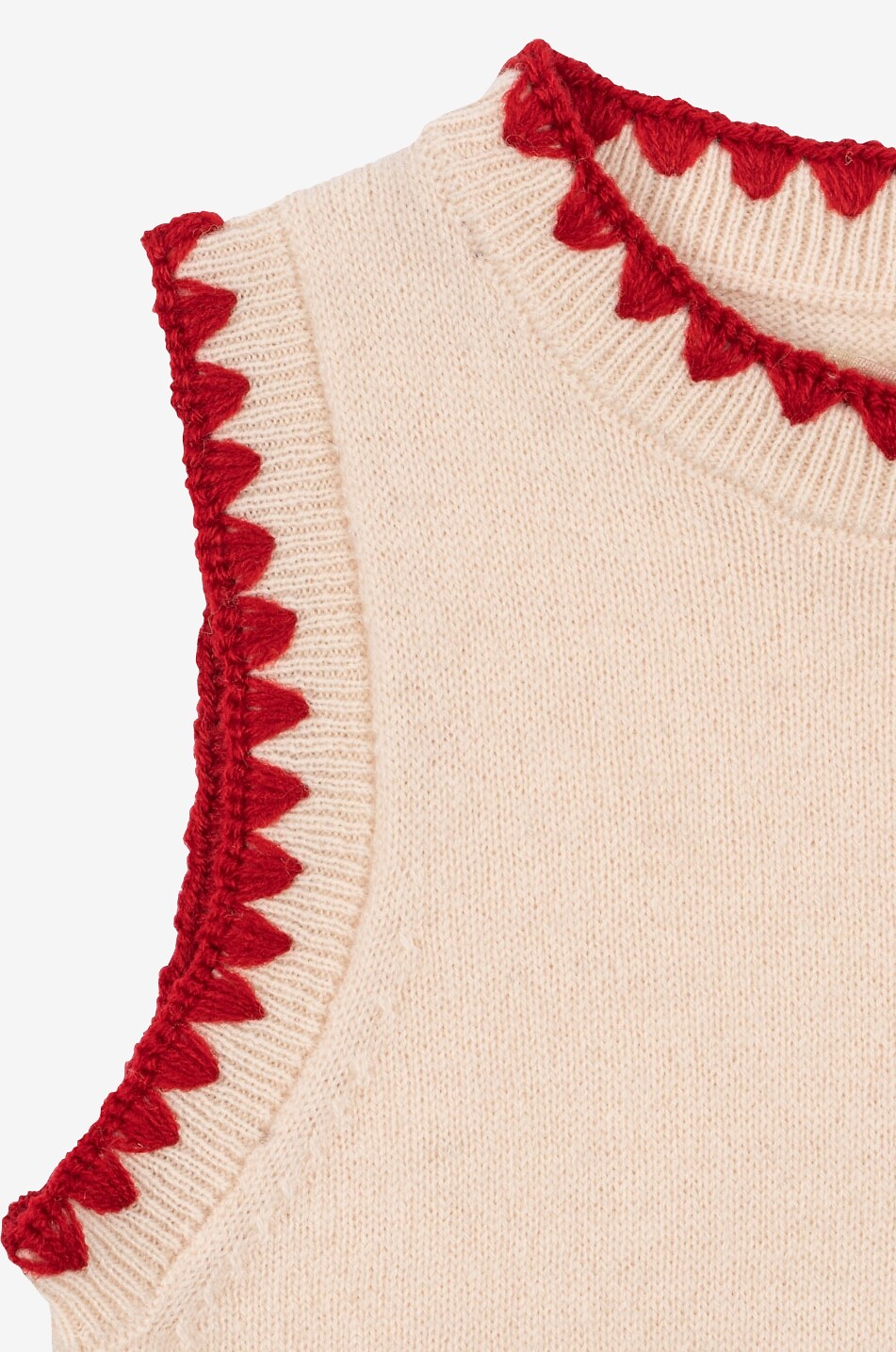 KONGES SLØJD Colette Strawberry embroidered wool knit short dress for girls Girl LIGHT PINK 4