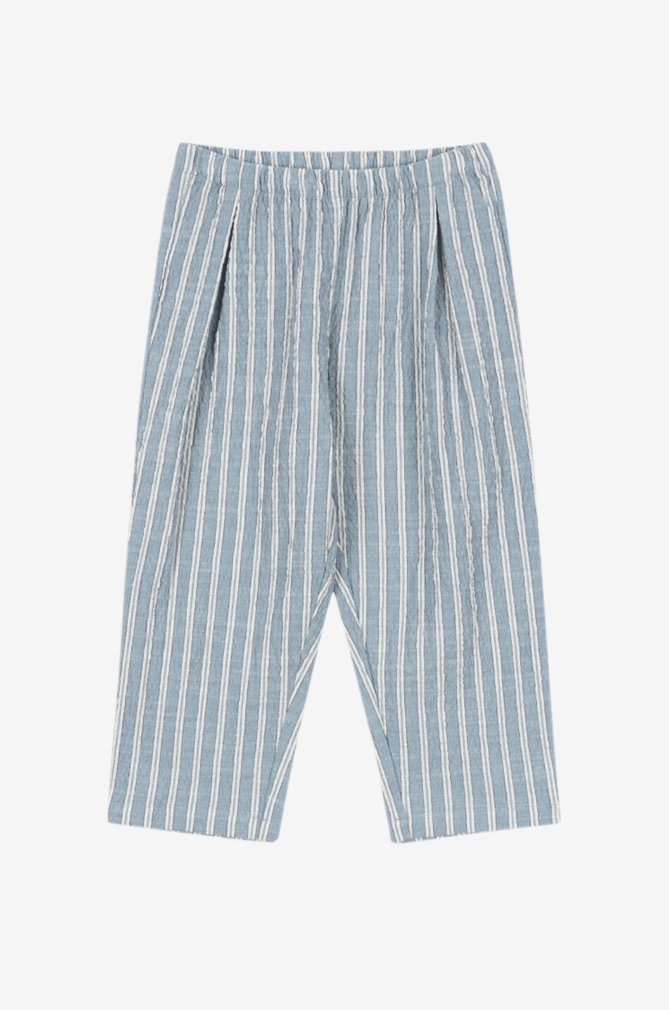 KONGES SLØJD Elliot Trio Bleu Stripe striped pleated straight-leg trousers for boys Boy BLUE 1