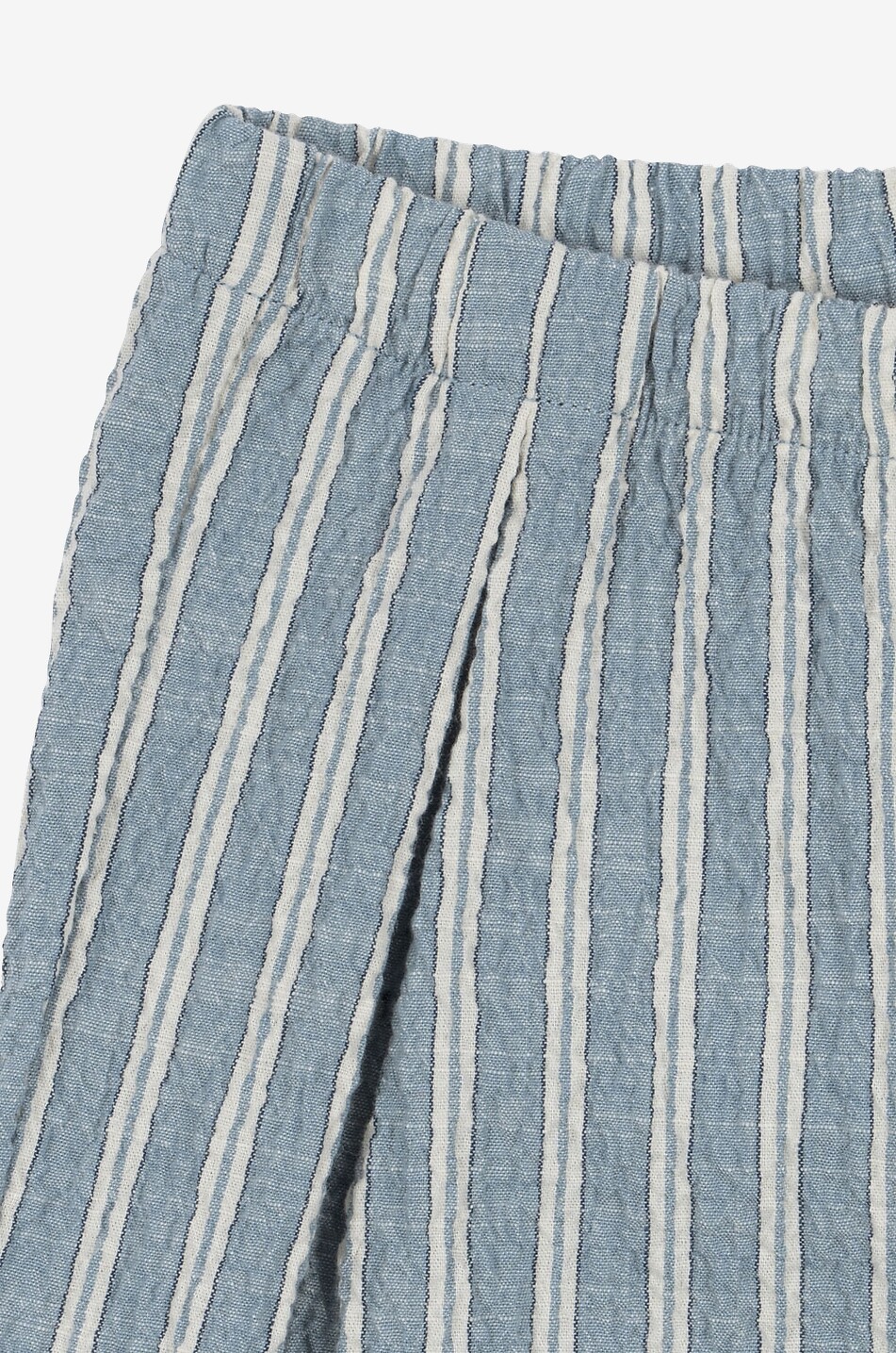KONGES SLØJD Elliot Trio Bleu Stripe striped pleated straight-leg trousers for boys Boy BLUE 3