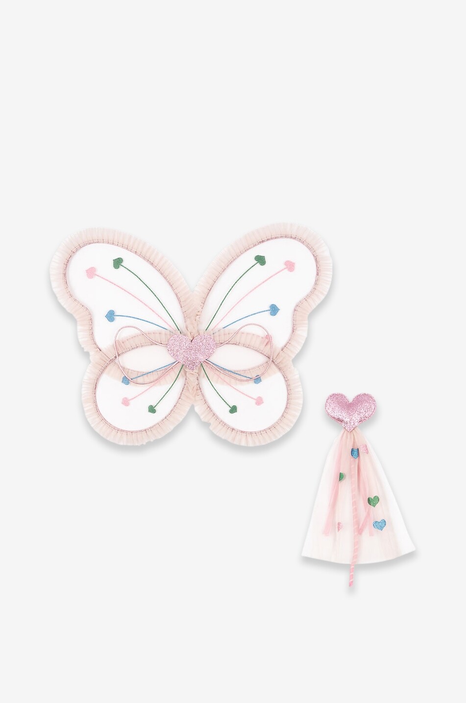 KONGES SLØJD Fairy Frill Heart Mix accessories for children's fairy costume Unisex LIGHT PINK 2