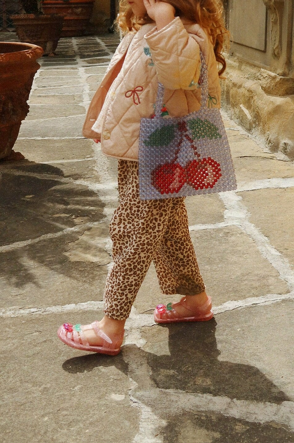 KONGES SLØJD Bestickte Mädchen-Steppjacke Flora Sequin Gelato Mädchen HELLROSA 3