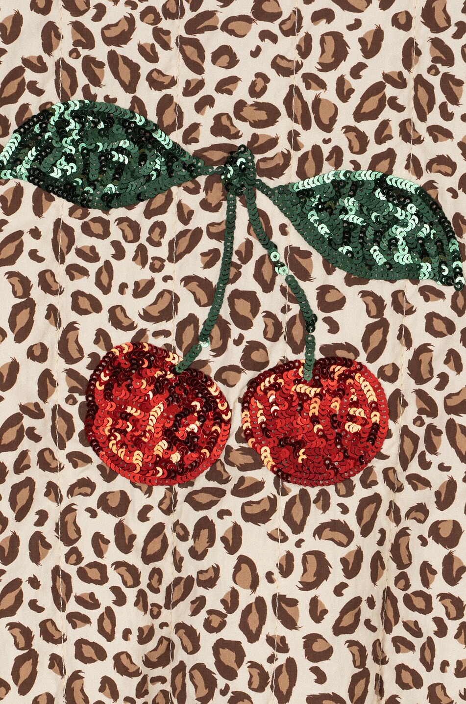 KONGES SLØJD Paillettenbestickte Mädchen-Bomberjacke Juno Leo Mädchen Braun 5