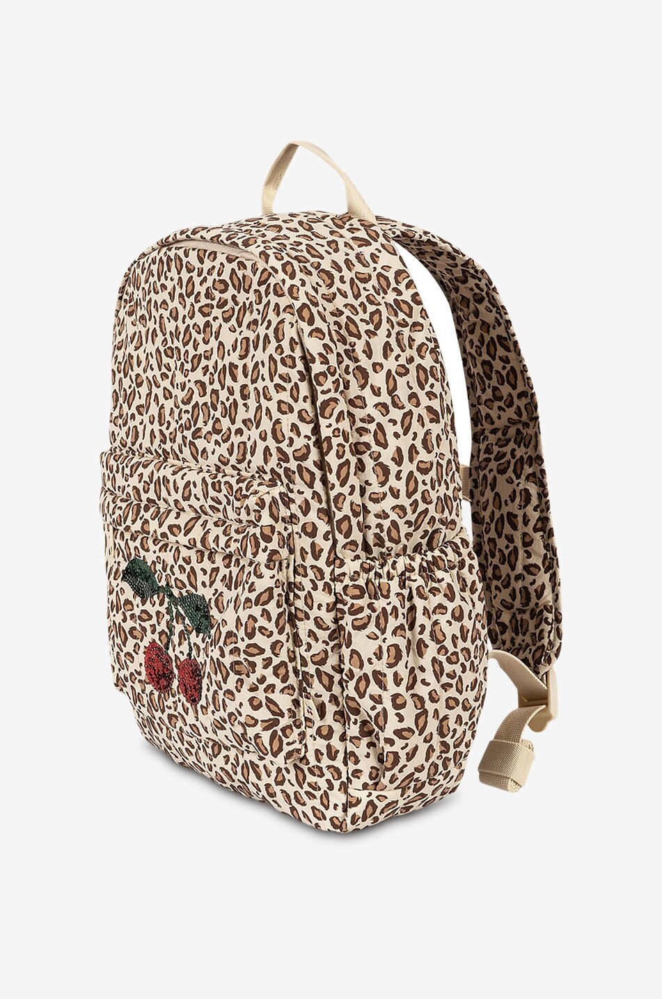KONGES SLØJD Juno Leo girl's sequin-embroidered quilted backpack Girl Brown 2