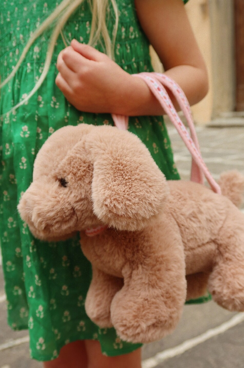 KONGES SLØJD Kinder-Handtasche aus Plüsch Puppy Unisex BRAUN 3