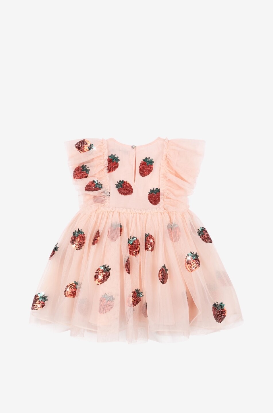 KONGES SLØJD Yvonne Frill Strawberry girl's sequin embellished tulle dress Girl LIGHT PINK 2