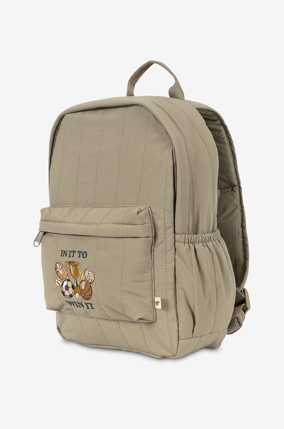 KONGES SLØJD Sac à dos matelassé brodé garçon Juno In It To Win Laurel Oak Garçon KAKI 2