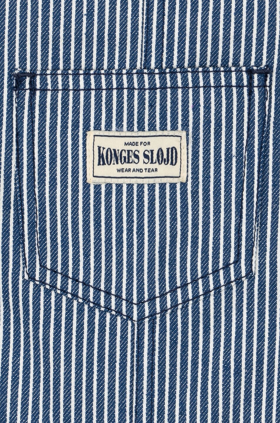 KONGES SLØJD Salopette en denim rayé garçon Luc Garçon BLEU 3