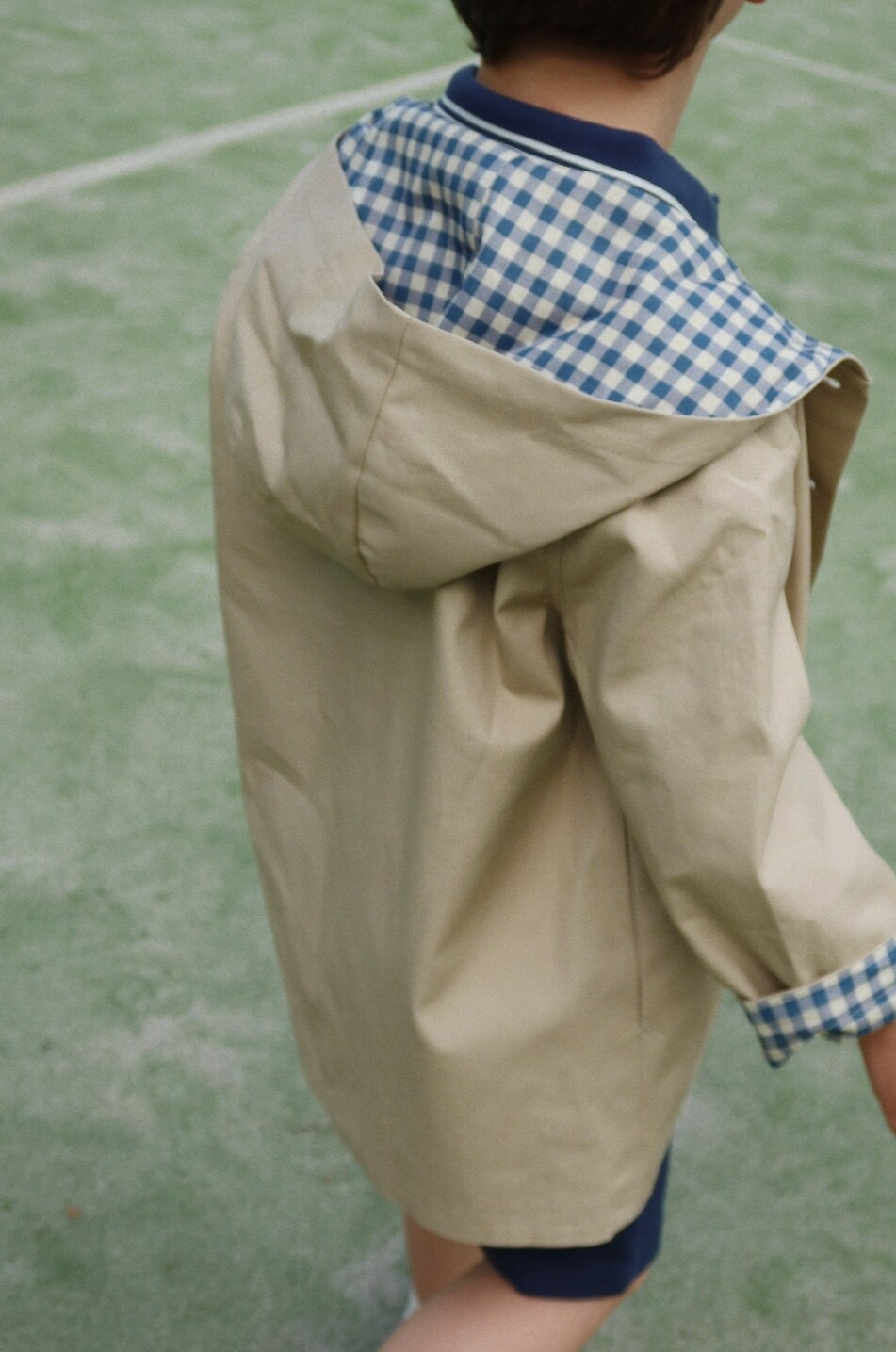 KONGES SLØJD Trench embroidered hooded boys' trench coat Boy BEIGE 5