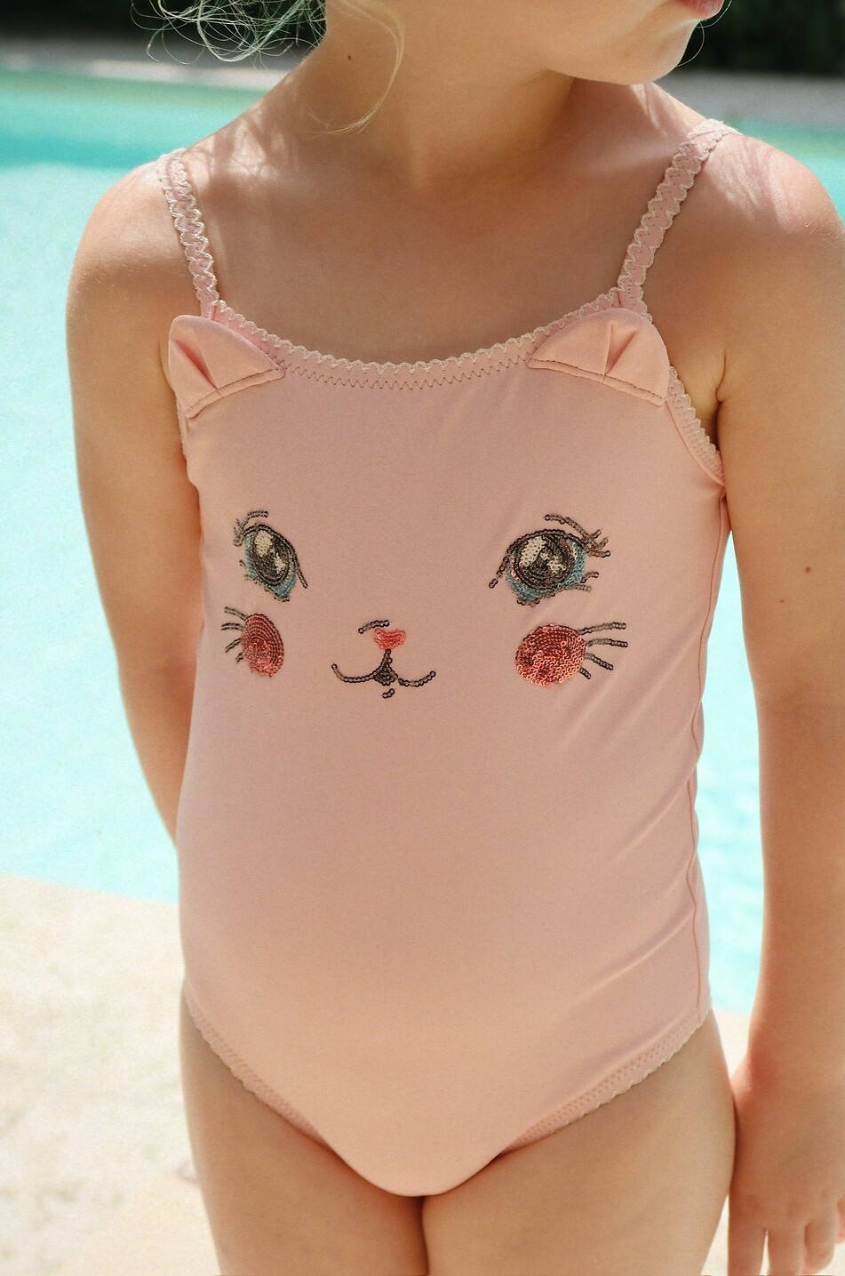 KONGES SLØJD Maillot de bain à sequins enfant Kitty Fille ROSE CLAIR 3