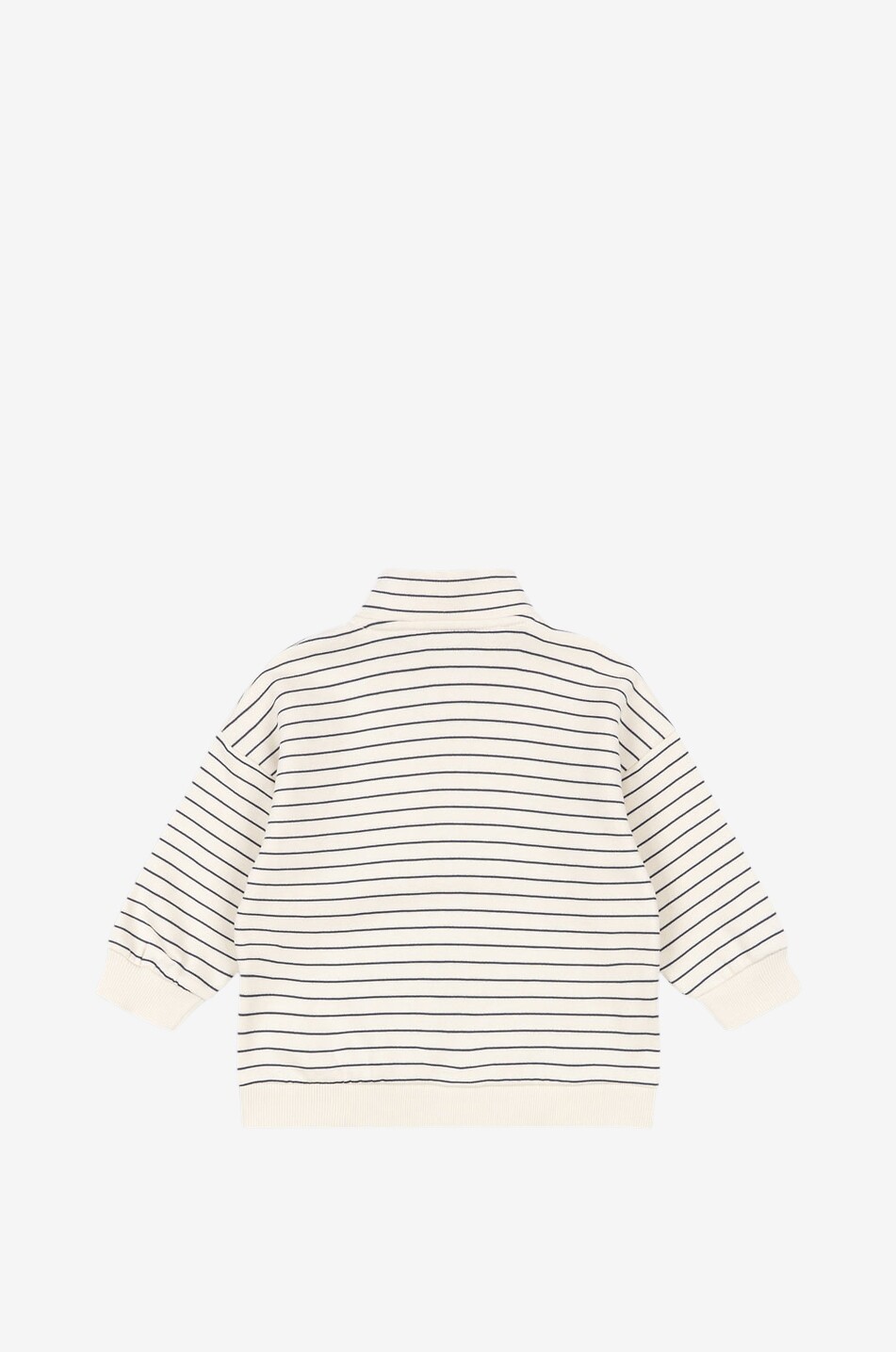 KONGES SLØJD Sweat-shirt rayé à col montant zippé garçon Lou Flintstone Stripe Garçon BLANC CASSE 2