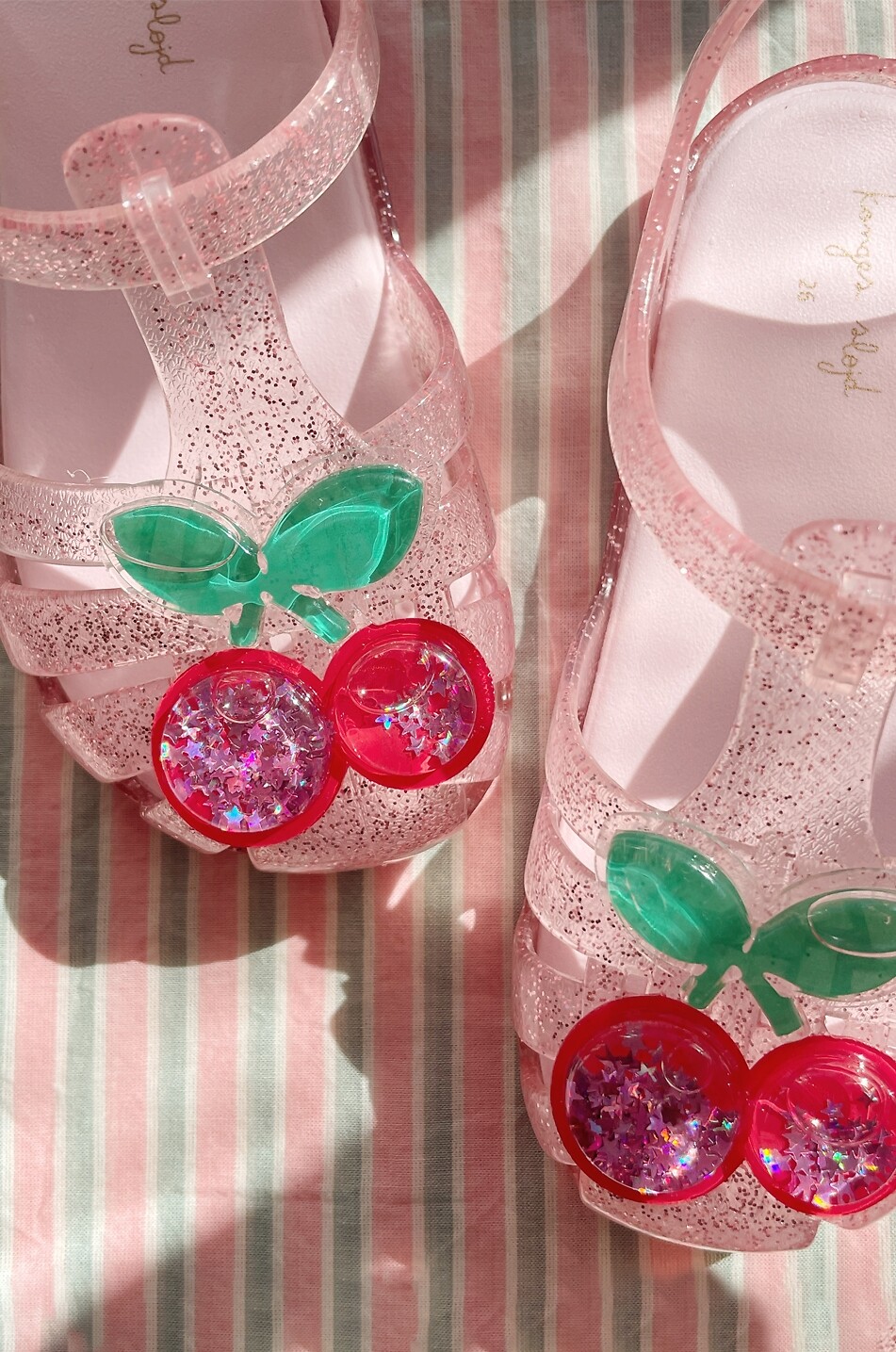 KONGES SLØJD Lilo Strawberry glitter jelly sandals for girls Girl PINK 3