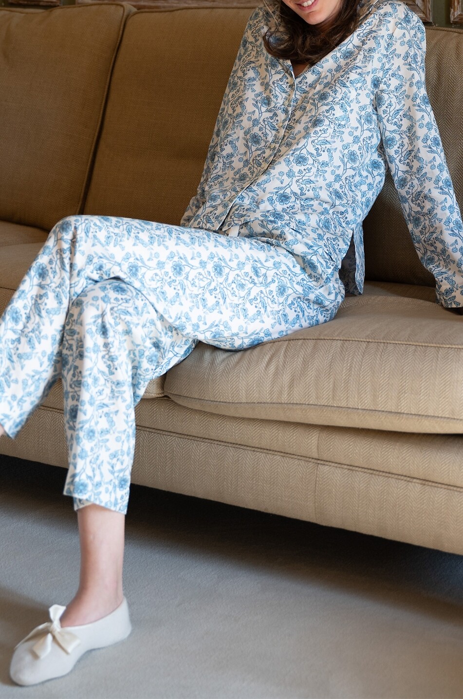 LALIDE A PARIS Noura floral print cotton satin pyjamas Women MULTI COLOURED 7