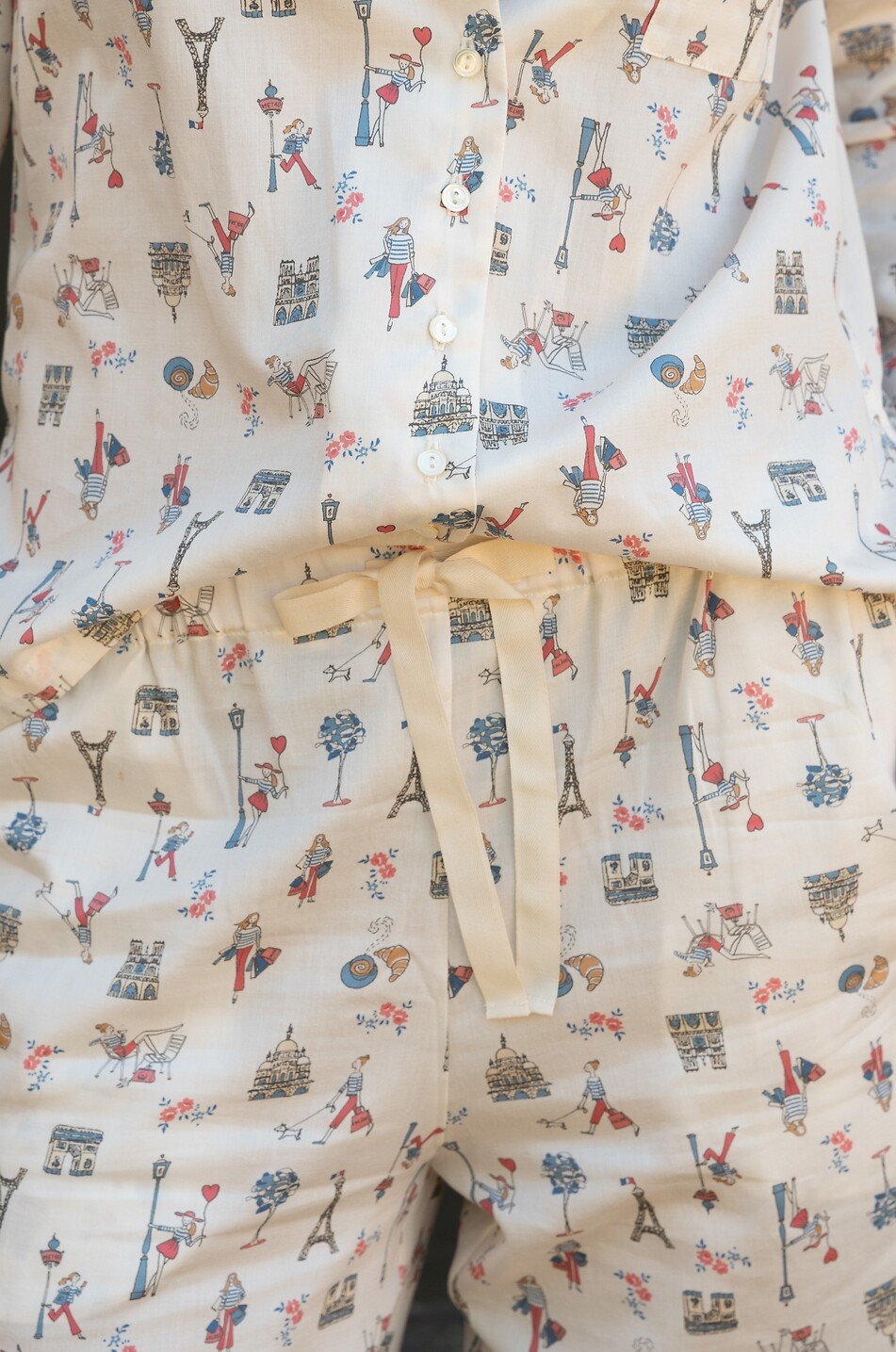 LALIDE A PARIS Nolven printed cotton satin pyjamas Women MULTI COLOURED 6