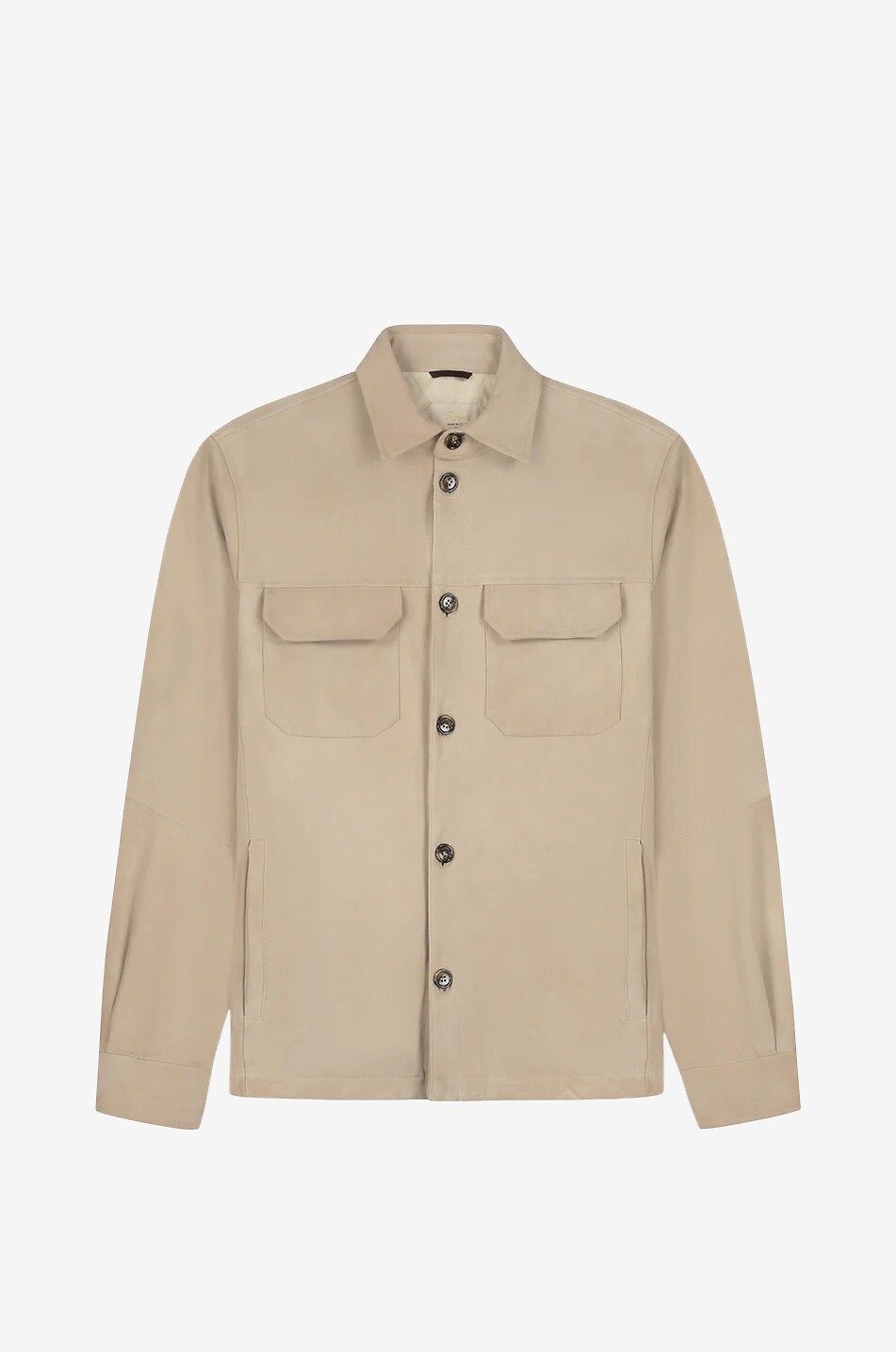 AURELIEN Suede overshirt Men BEIGE 1