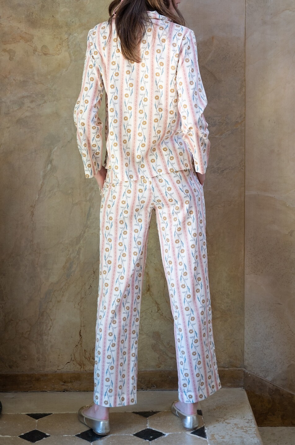 LALIDE A PARIS Pyjama imprimé en coton satiné Nanette Femme MULTICOLORE 4