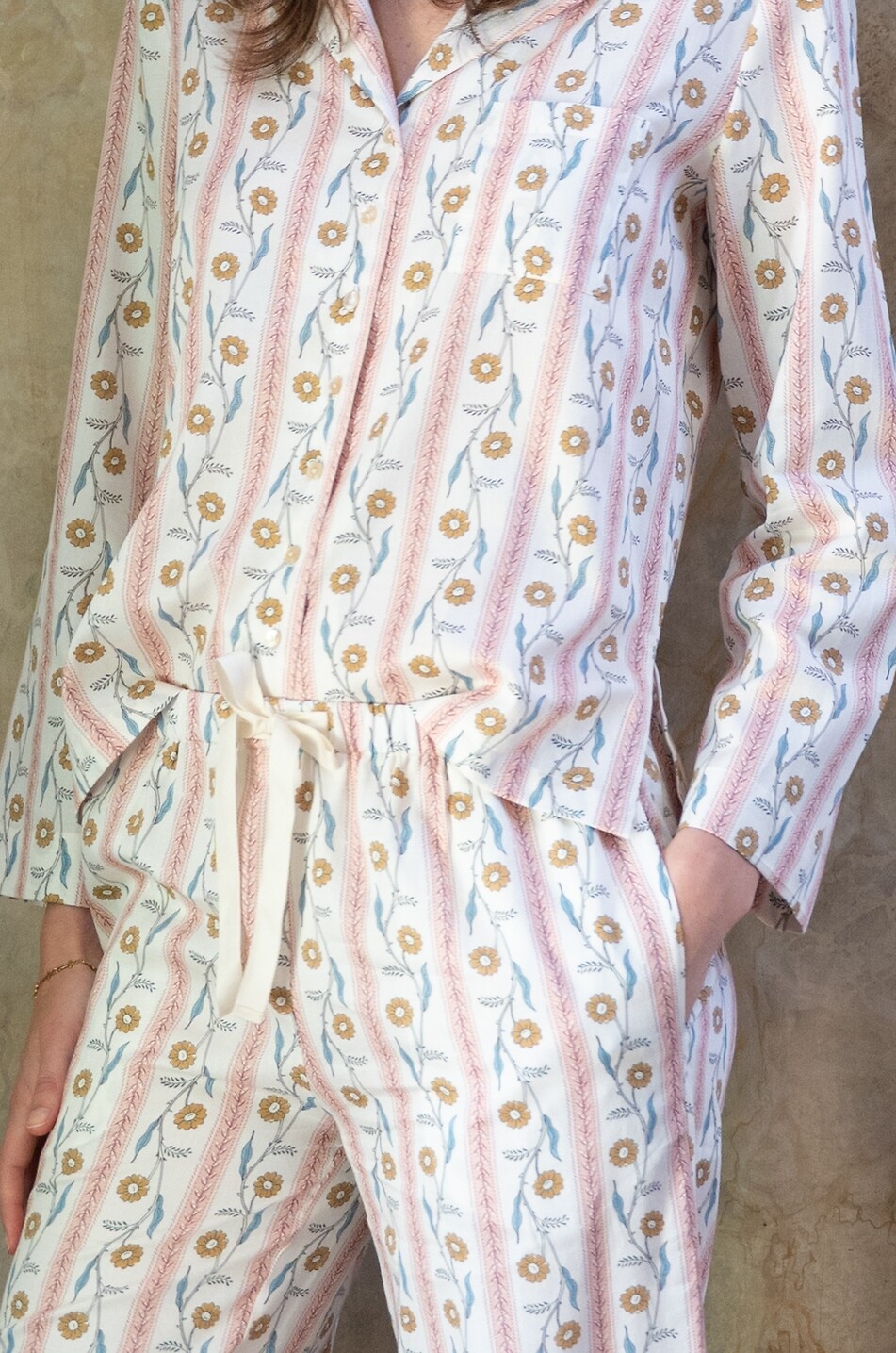 LALIDE A PARIS Pyjama imprimé en coton satiné Nanette Femme MULTICOLORE 5