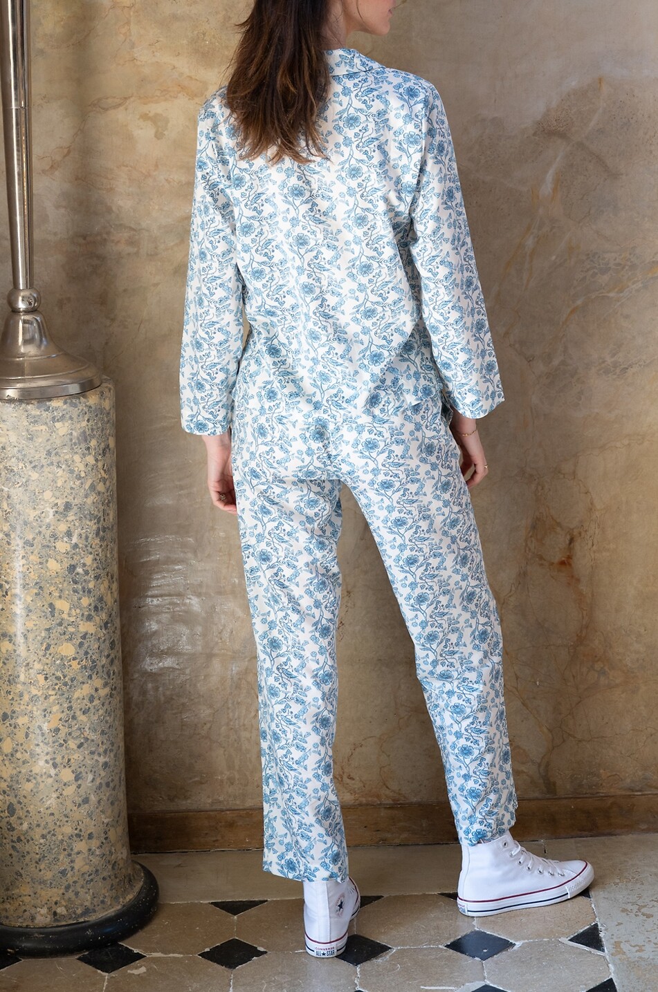 LALIDE A PARIS Noura floral print cotton satin pyjamas Women MULTI COLOURED 4