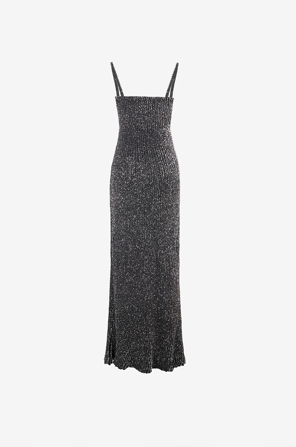 ALAÏA Sequin-embellished bodice 3D-knit dress Women BLACK 2