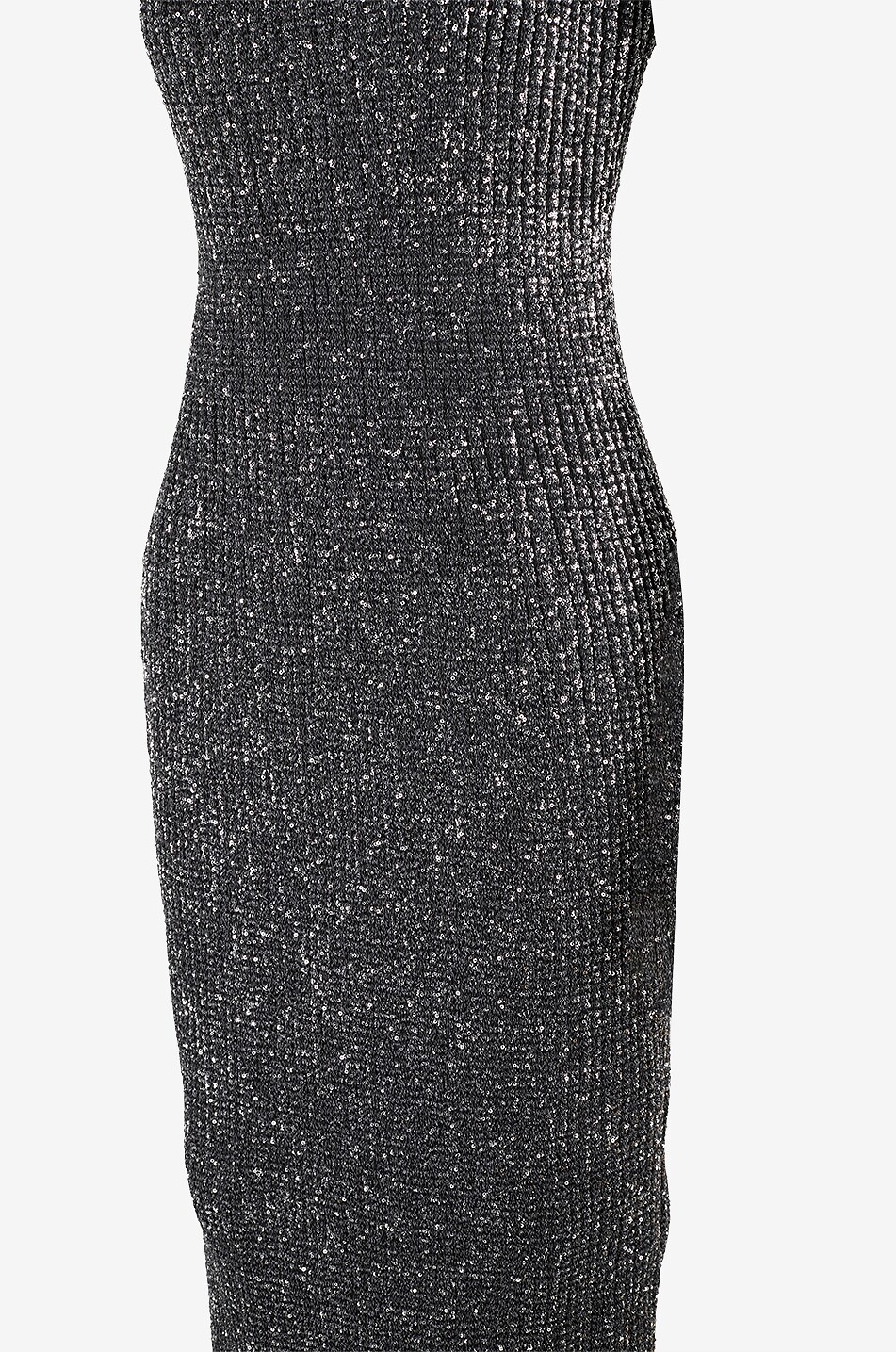 ALAÏA Sequin-embellished bodice 3D-knit dress Women BLACK 3