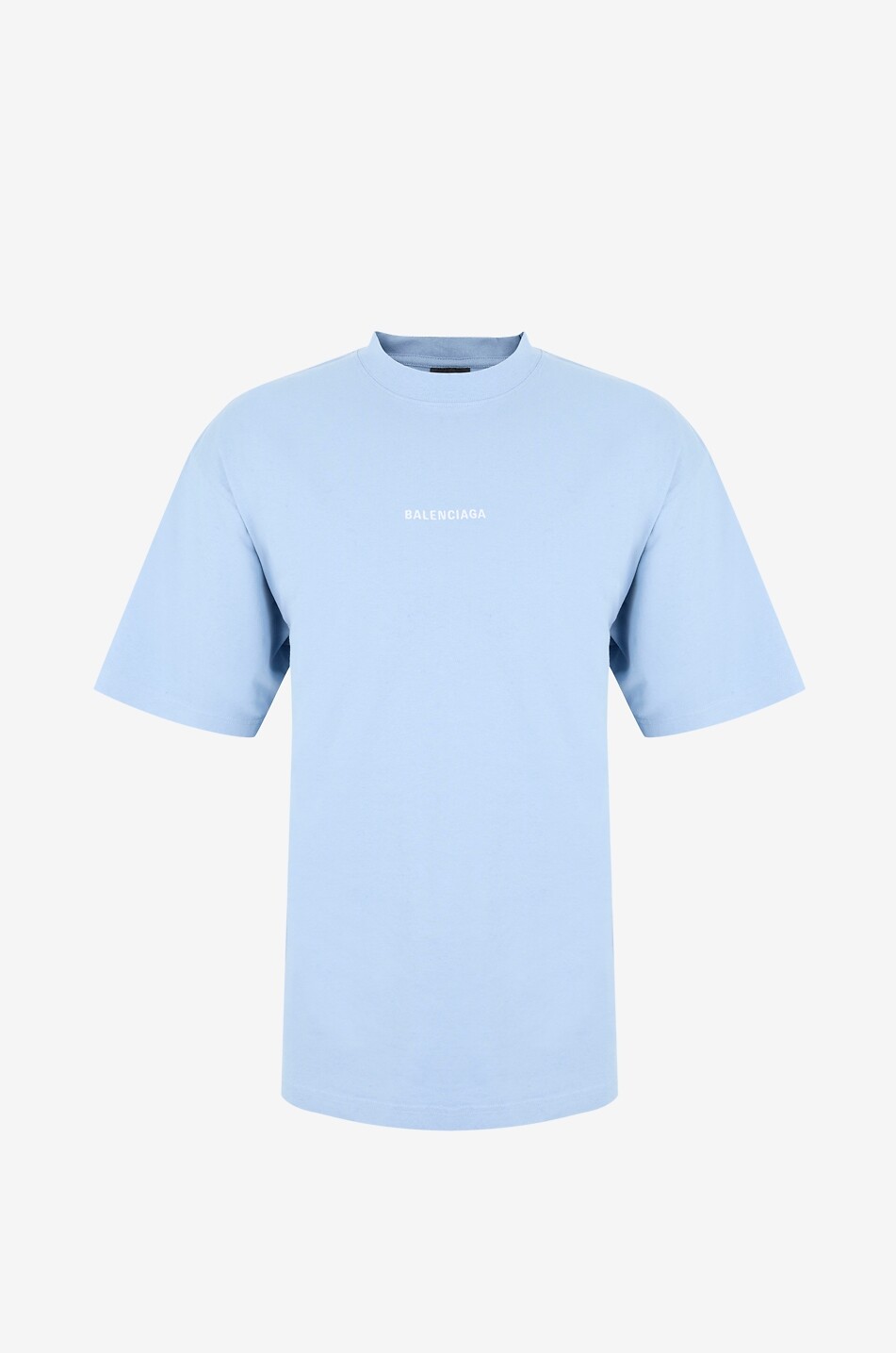 T-shirt à manches courtes en coton brodé logo Medium Fit New Balenciaga