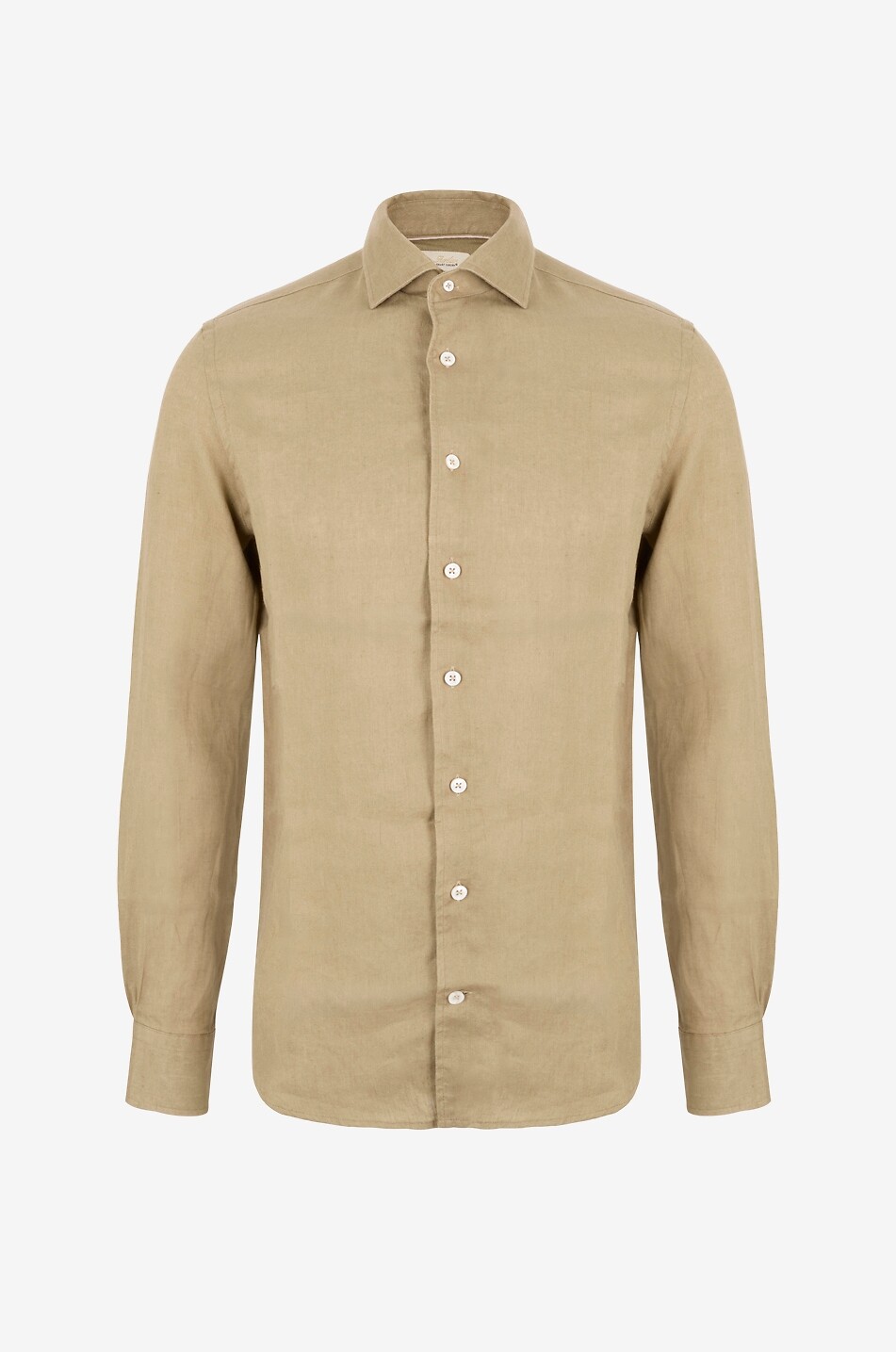 AURELIEN Seaside linen long-sleeved shirt Men LIGHT GREEN 1