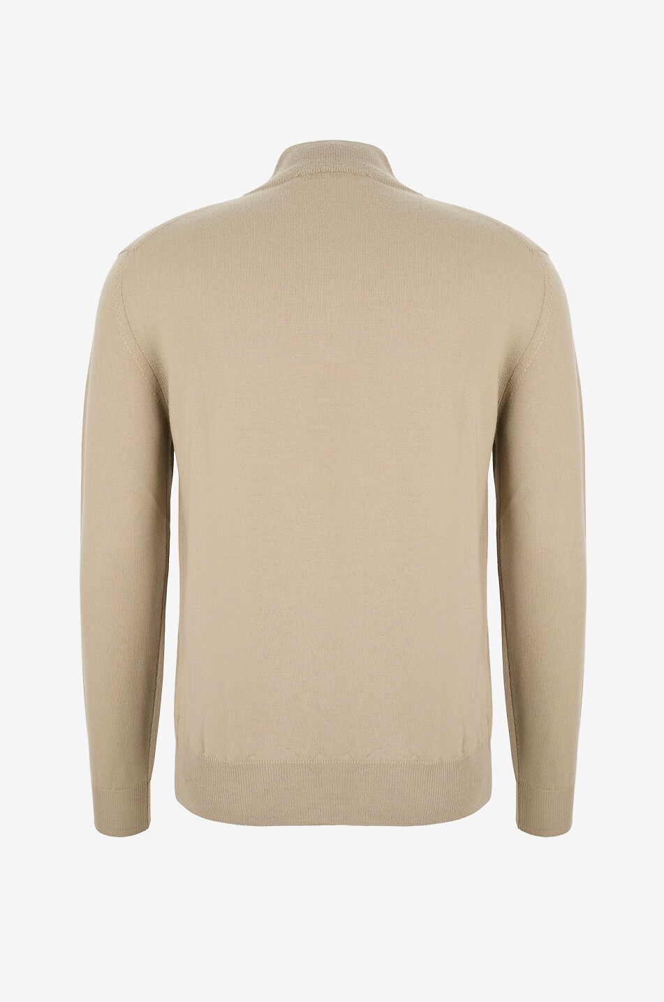 AURELIEN Pullover aus extrafeiner Merinowolle mit Stehkragen und Zip Cashwool Herren HELLGRÜN 2