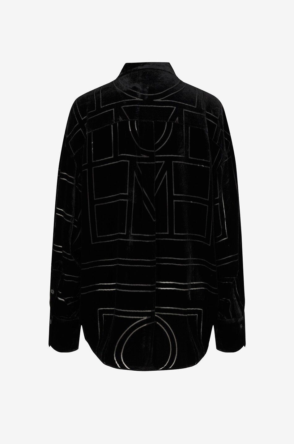 TOTEME Oversize-Hemd mit Motiv Monogram Devoré PJ Damen SCHWARZ 2