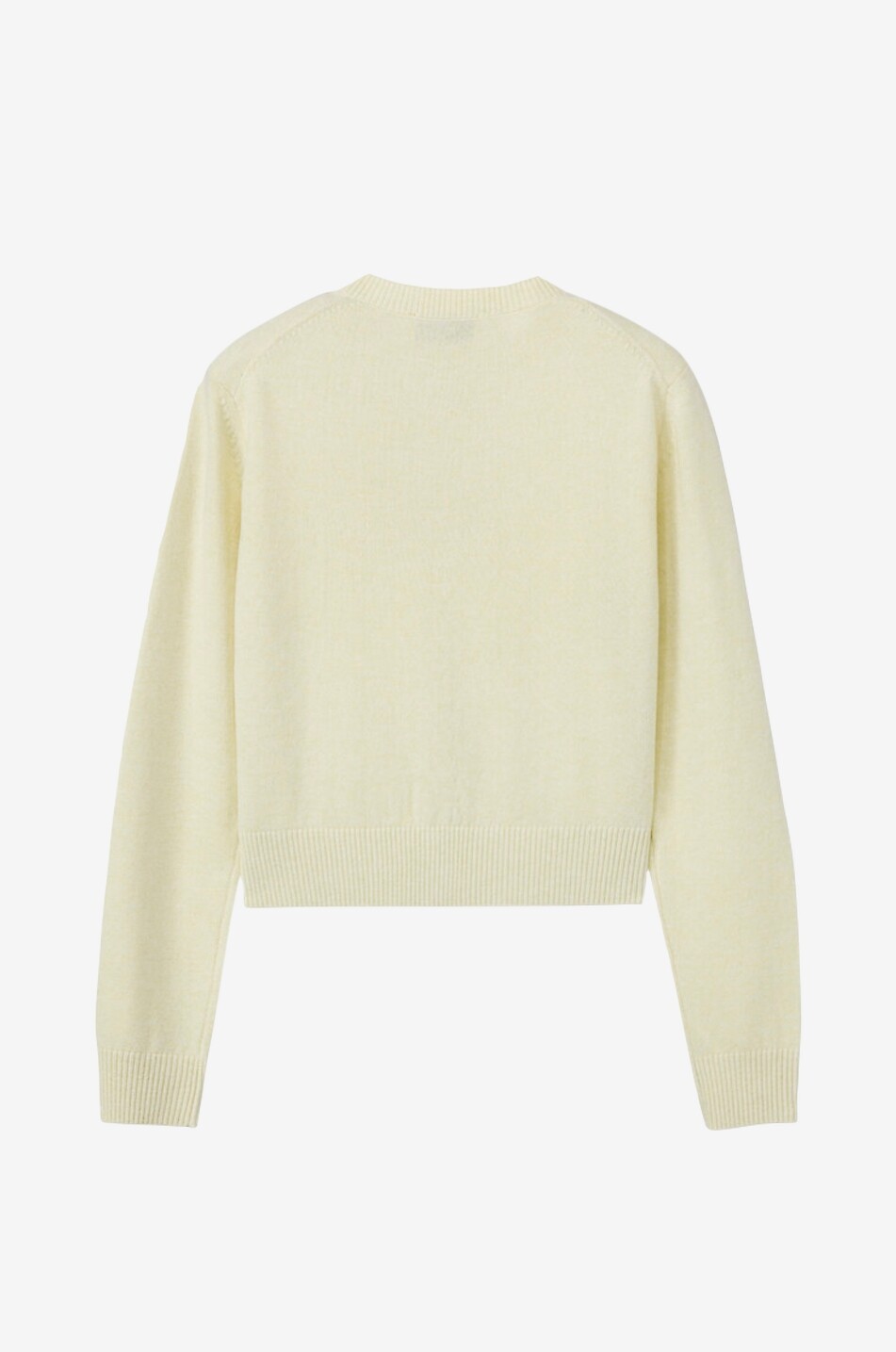 DUNST Cardigan boutonné à col rond en laine mélangée Femme JAUNE CLAIR 2