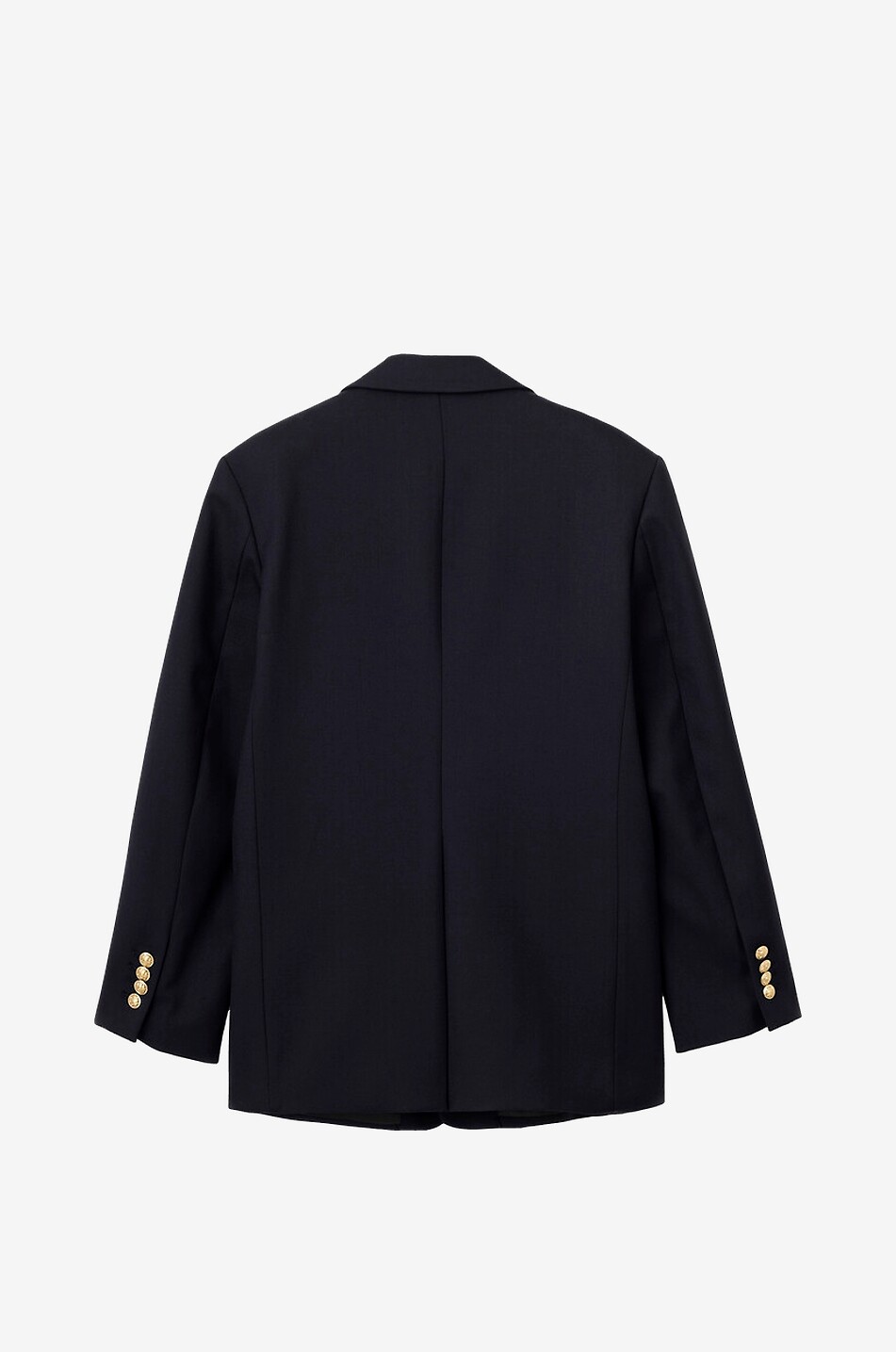 DUNST Einreihiger Unisex-Wollmix-Blazer Damen DUNKELBLAU 2