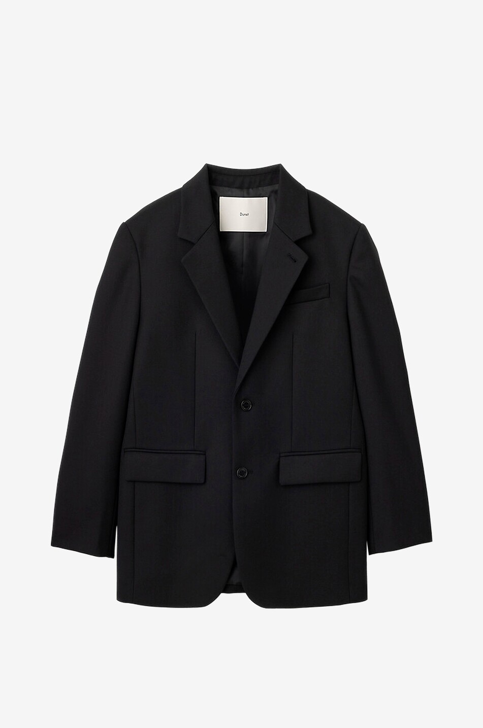 Unisex wool twill single-breasted blazer